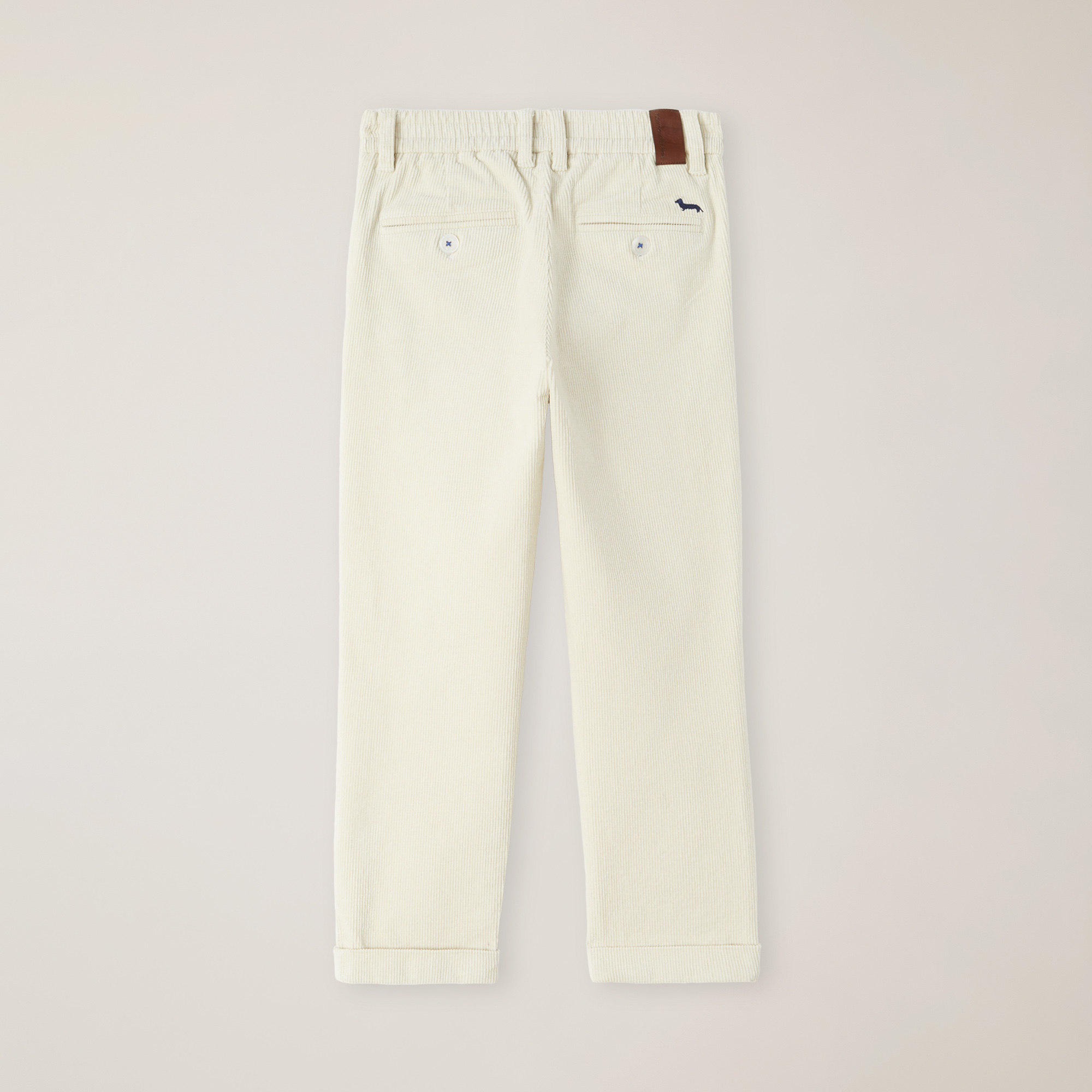 Corduroy Pants With Slash Pocket, Milk White, large image number 1