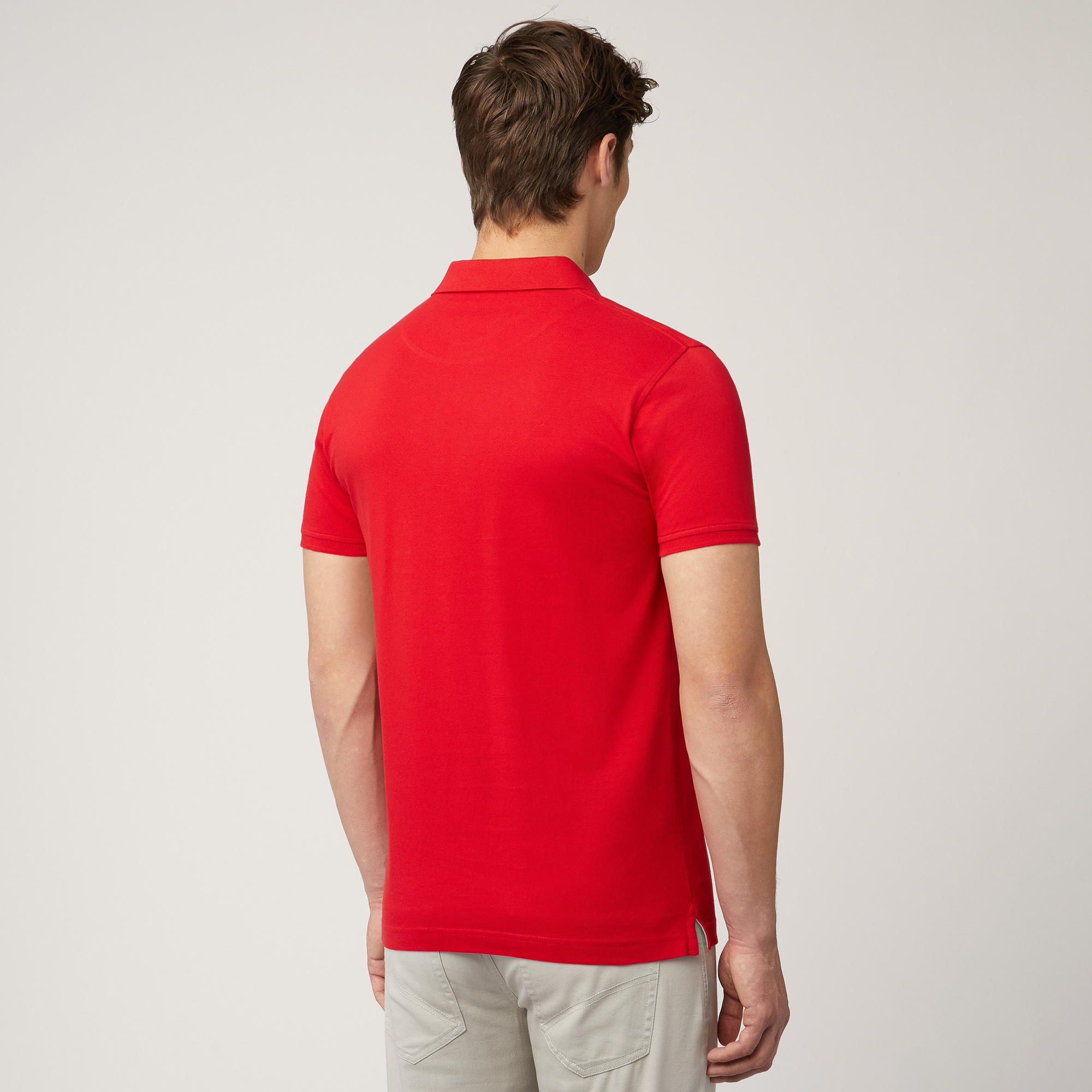 Narrow-Fit Cotton Polo, Red, large image number 1