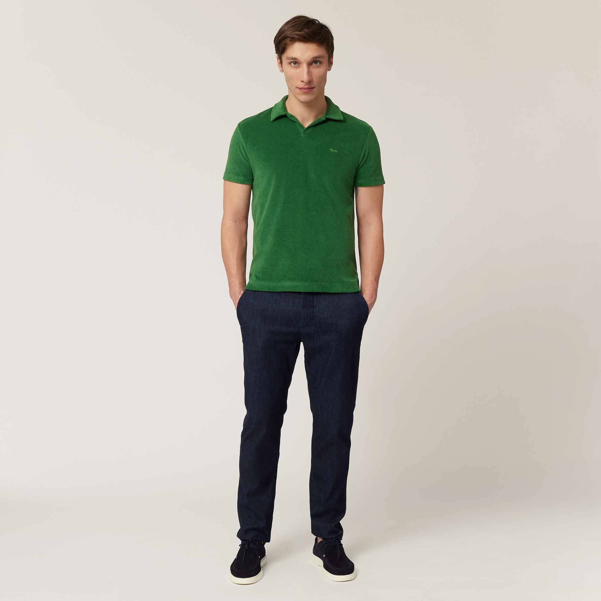 Terry Cotton Polo, Meadow Green, large image number 3