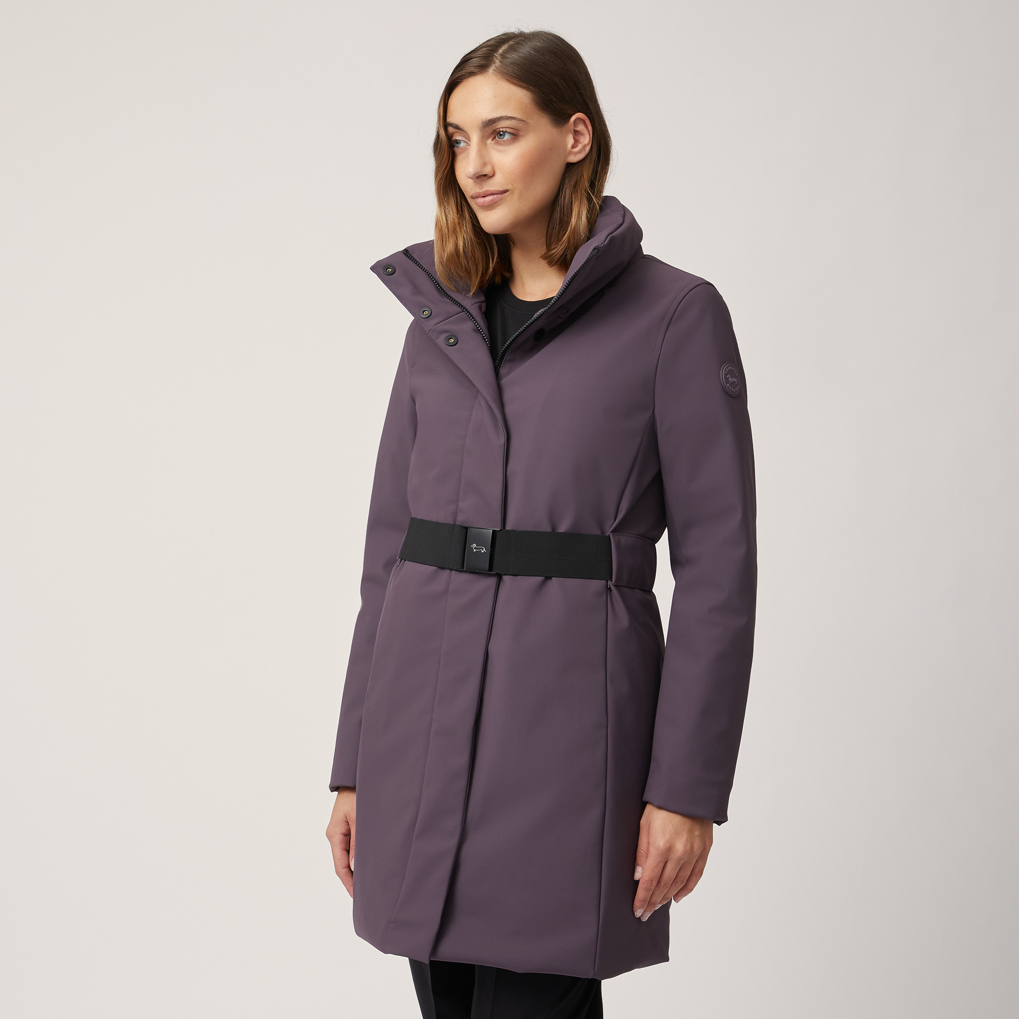 Belted Jacket, Plum, large image number 0