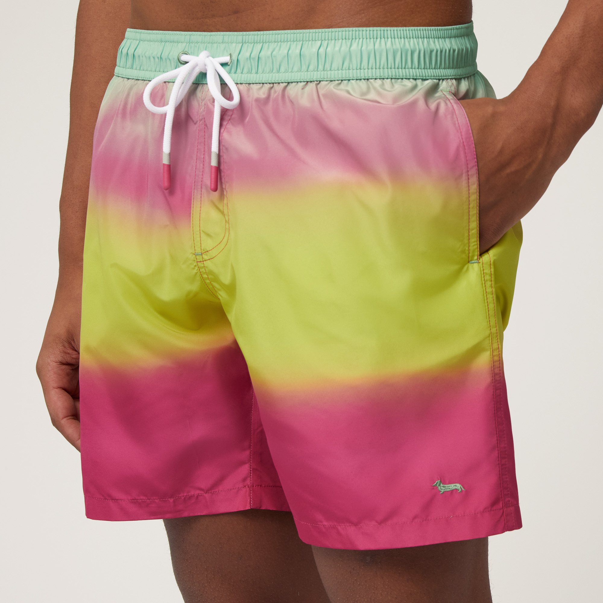 Tie-Dye Swim Shorts, Light Blue, large image number 2