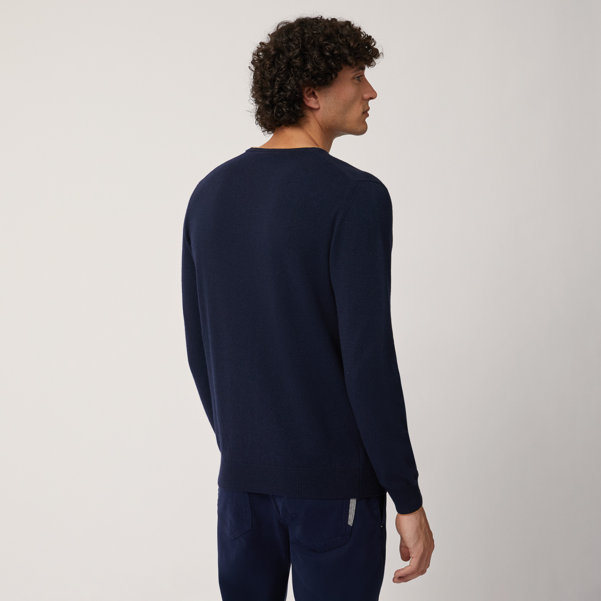 Pullover with Striped Details, Blue, large image number 1