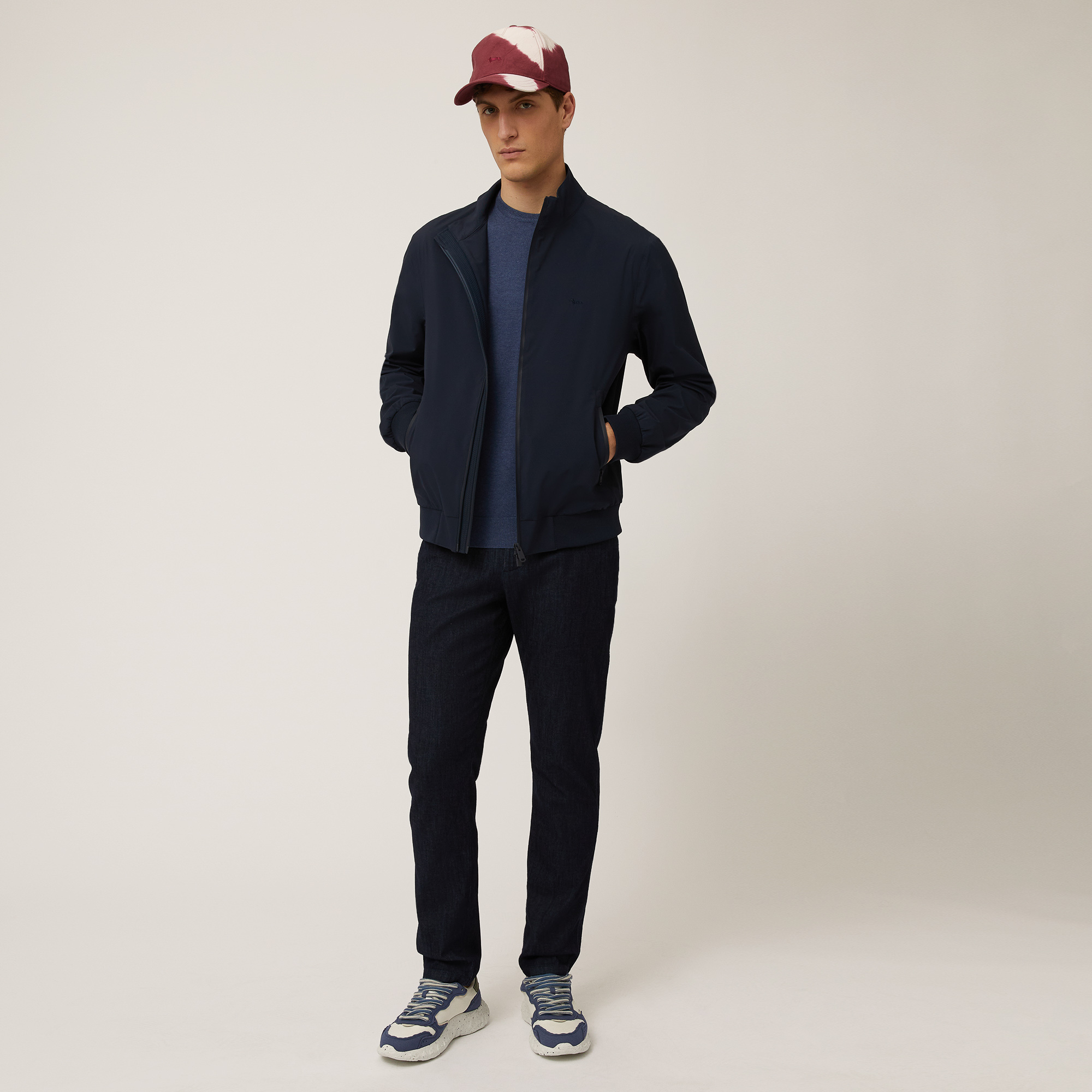 Softshell Regular Bomber Jacket, Navy Blue, large image number 3