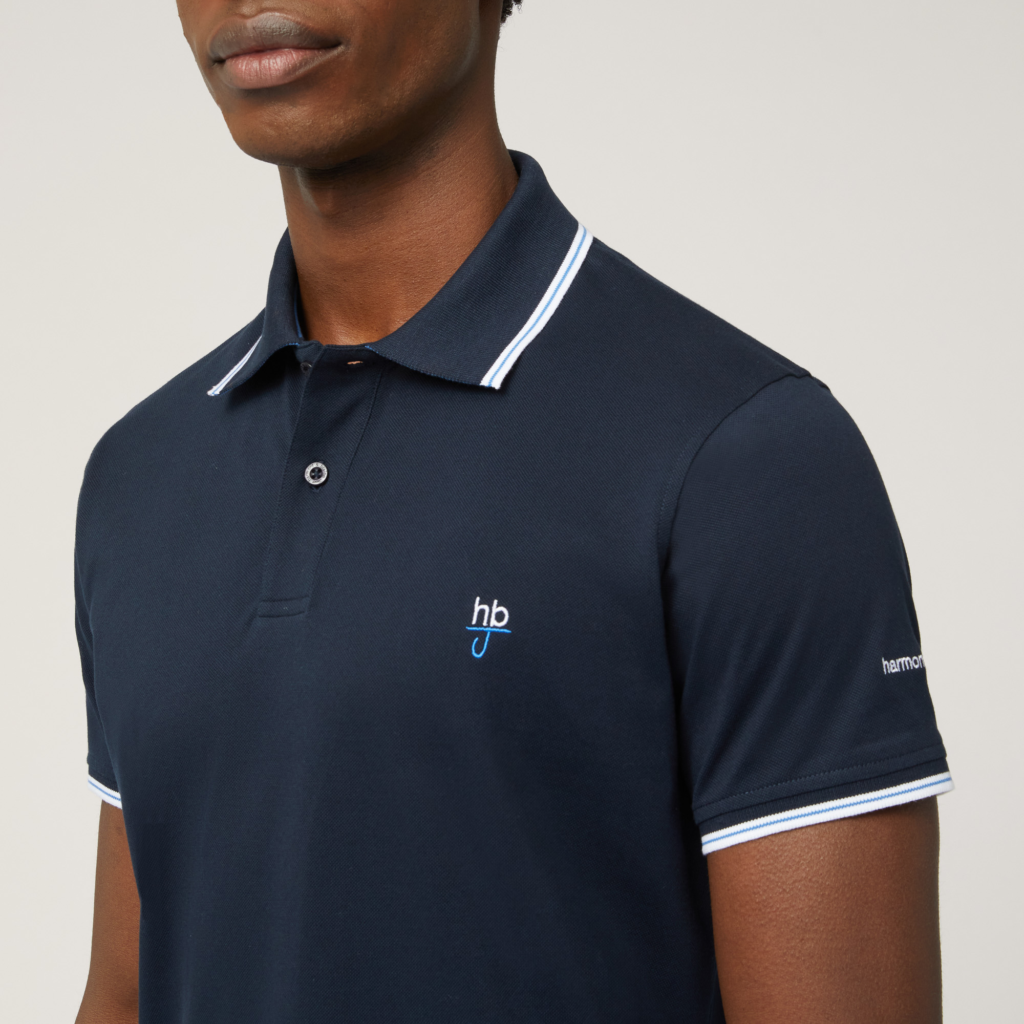 Polo Narrow Fit Con Logo, Light Blue, large image number 2