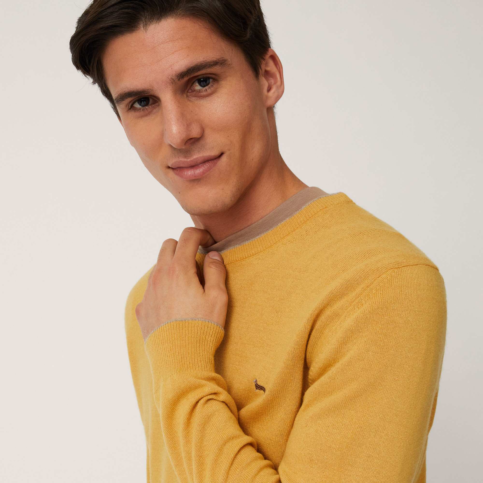 Pullover with Striped Details, Grey, large image number 2