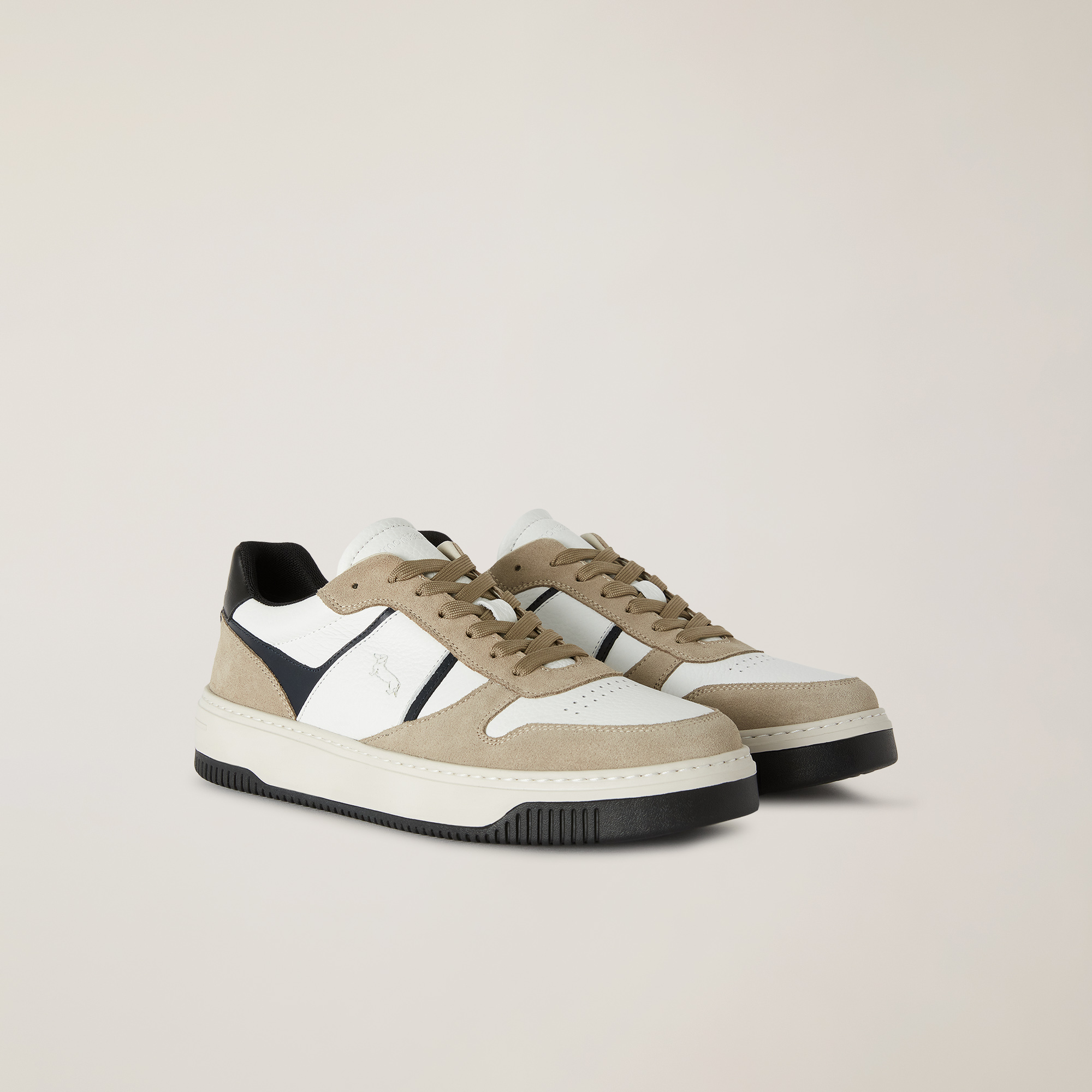 Suede Insert Sneaker, Beige/Blue , large image number 1