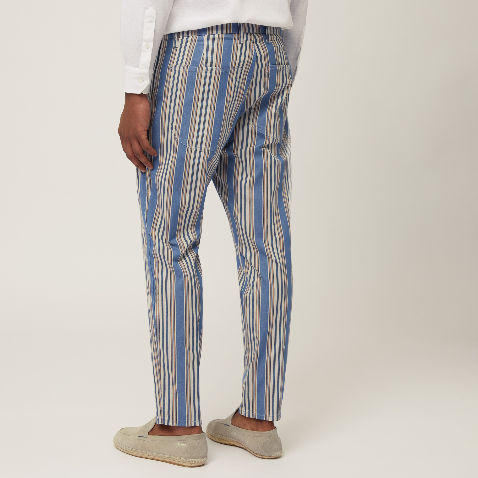 Striped Chino Pants, Dark Lavender, large image number 1