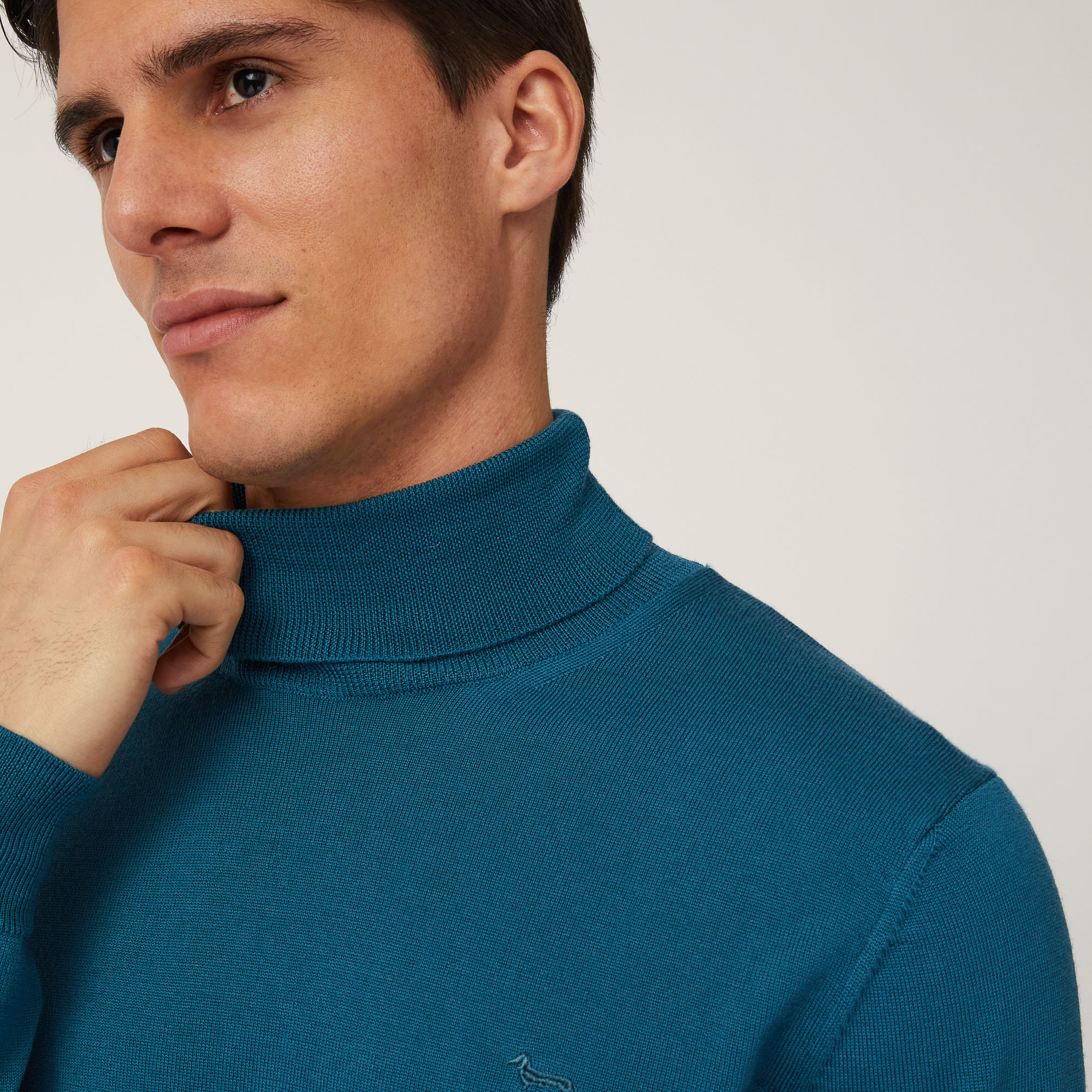 Merino Wool Turtleneck, Blue , large image number 2