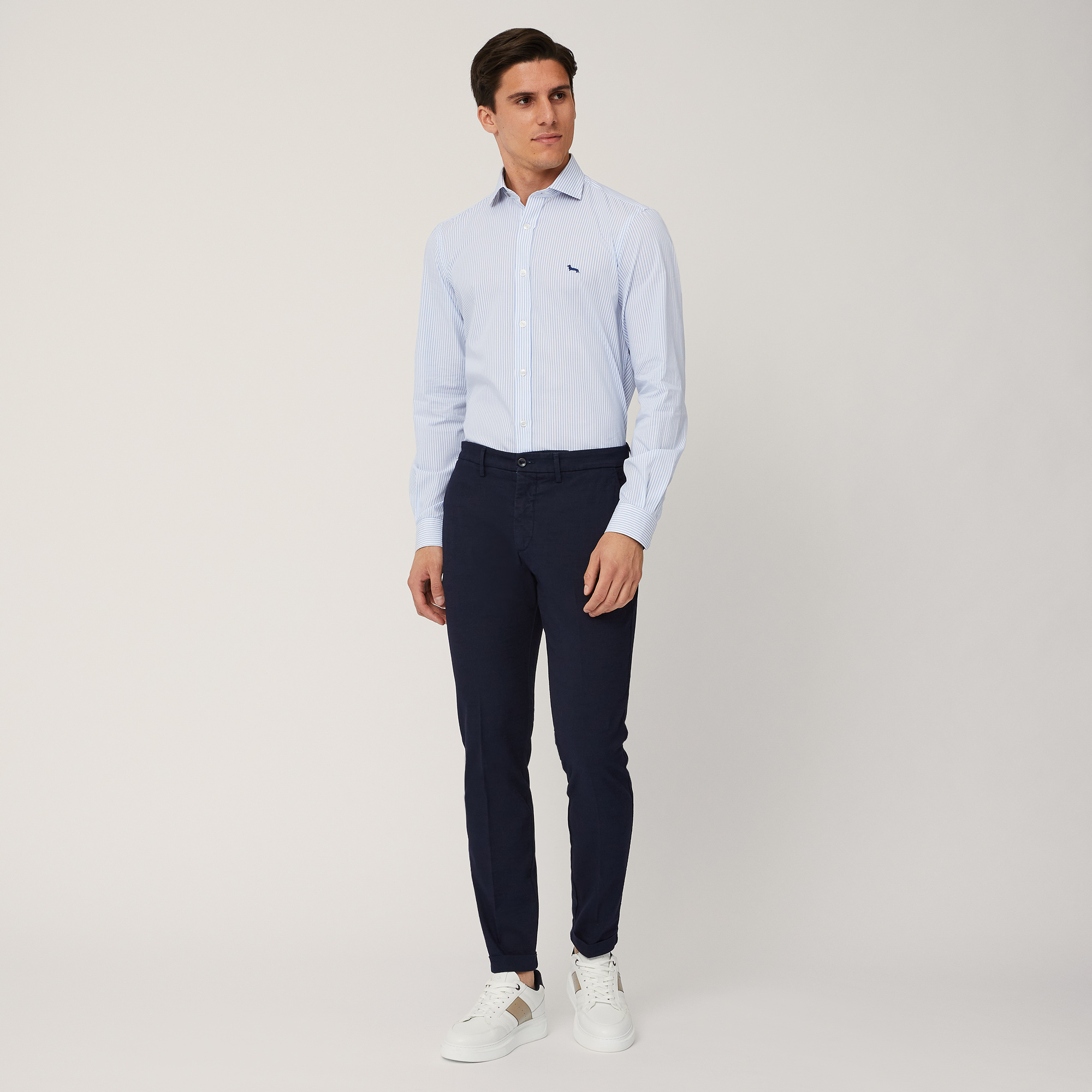 Pantalone Chino Slim Fit, Blu Navy, large image number 3