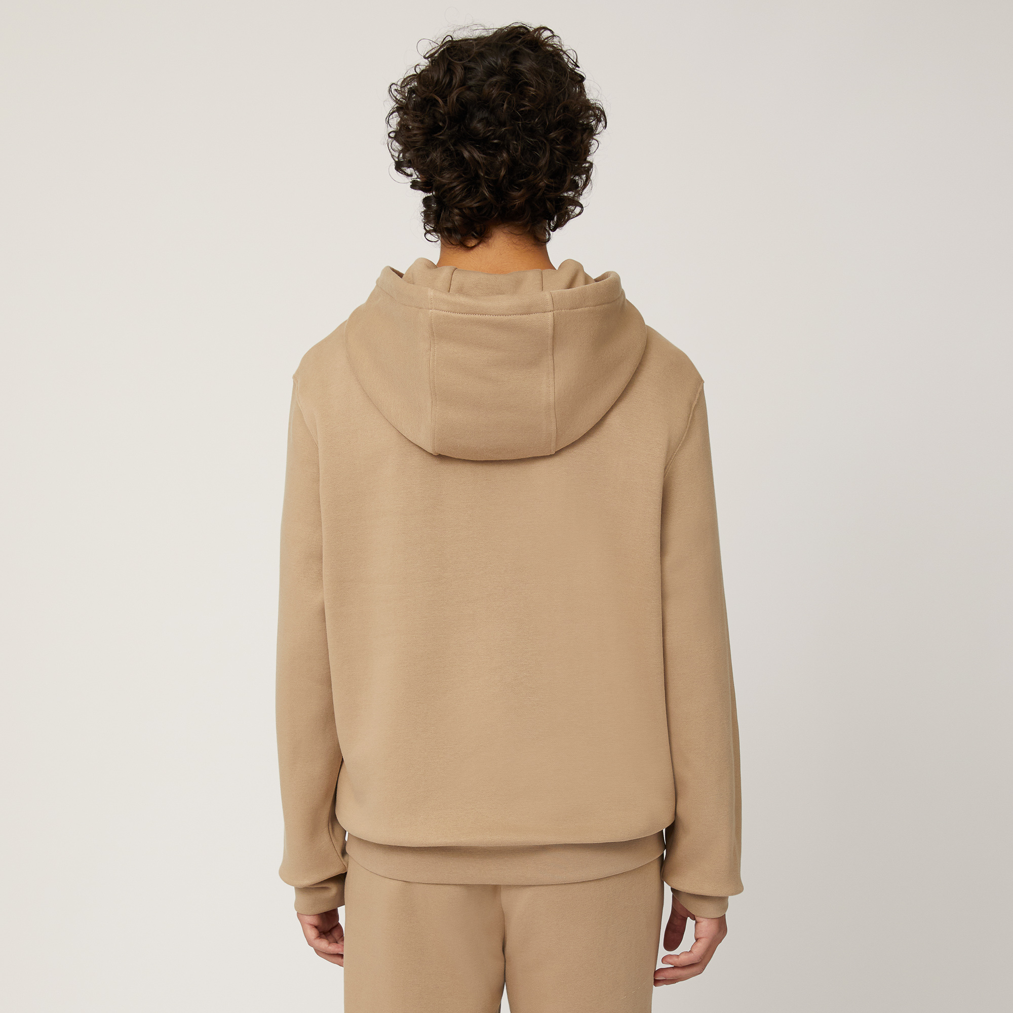 Hoodie with Dachshund, Beige, large image number 1