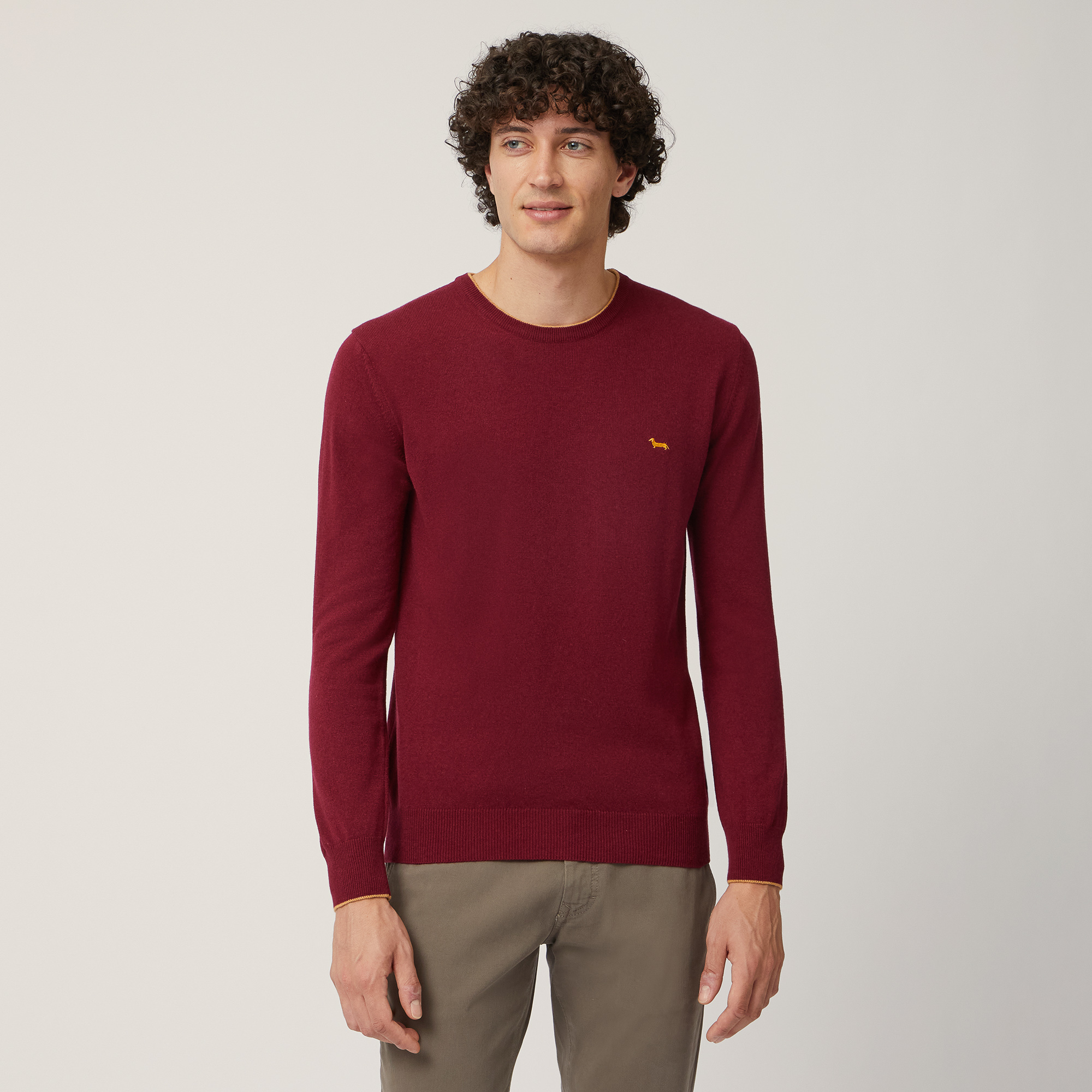 Pullover with Striped Details, Red, large image number 0