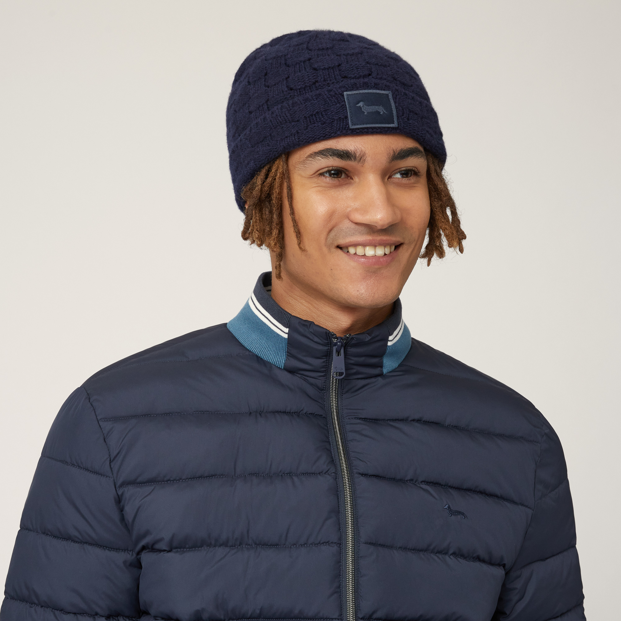 Wool and Cashmere Beanie, Blu, large image number 2