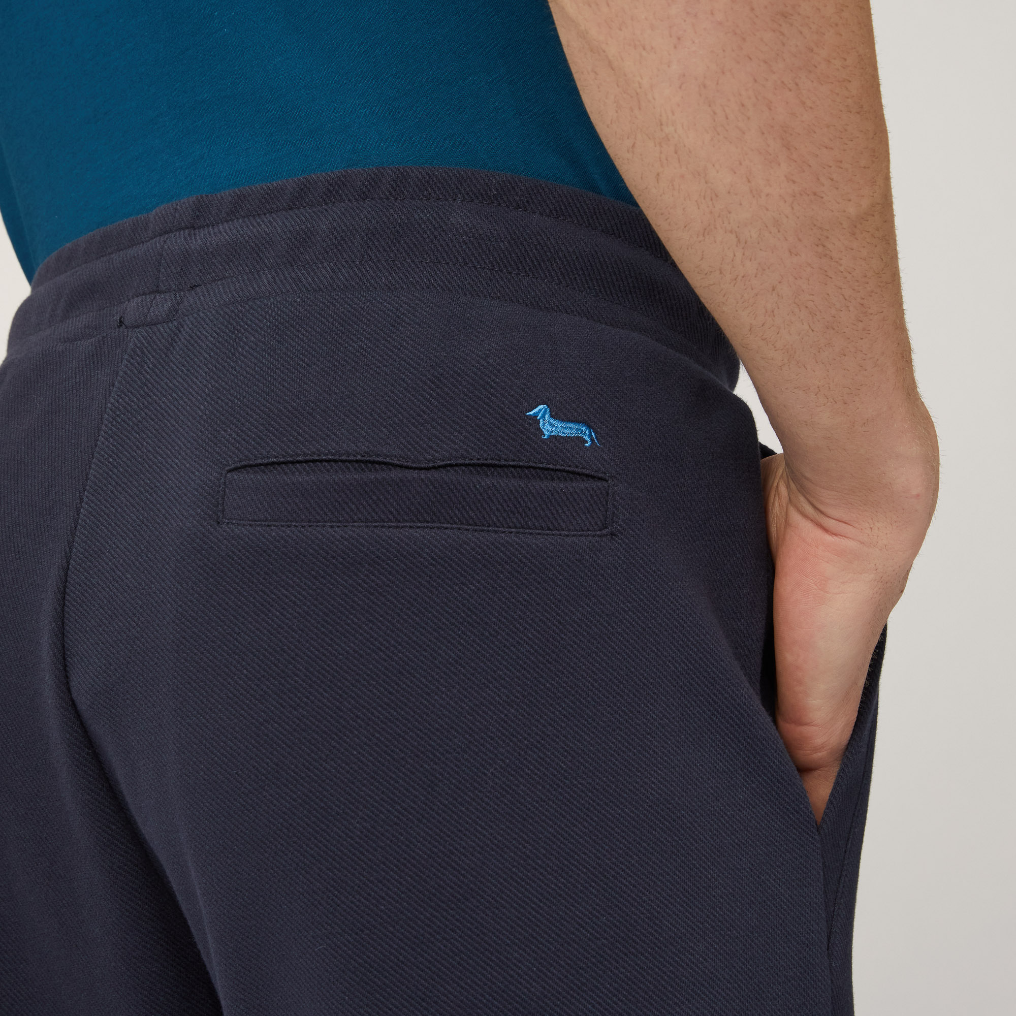 Pantaloni Jogger In Jersey, Blu, large image number 2