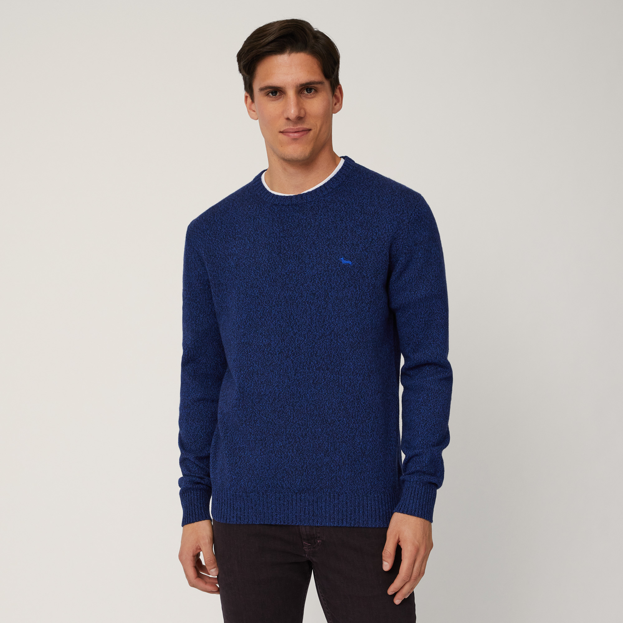 Mouliné Wool Blend Pullover, Blue , large image number 0