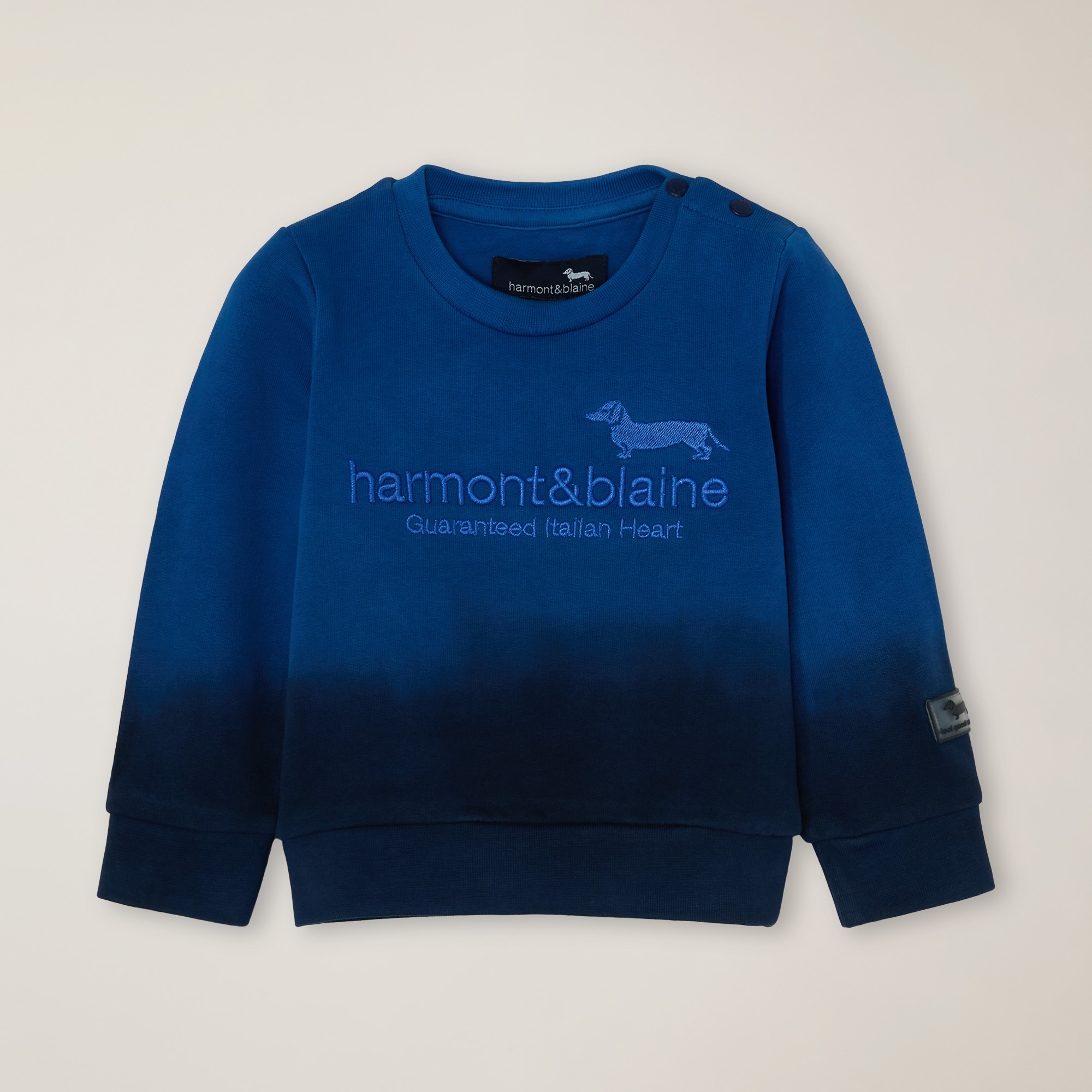 Organic Cotton Tie-Dye Sweatshirt With Embossed Print