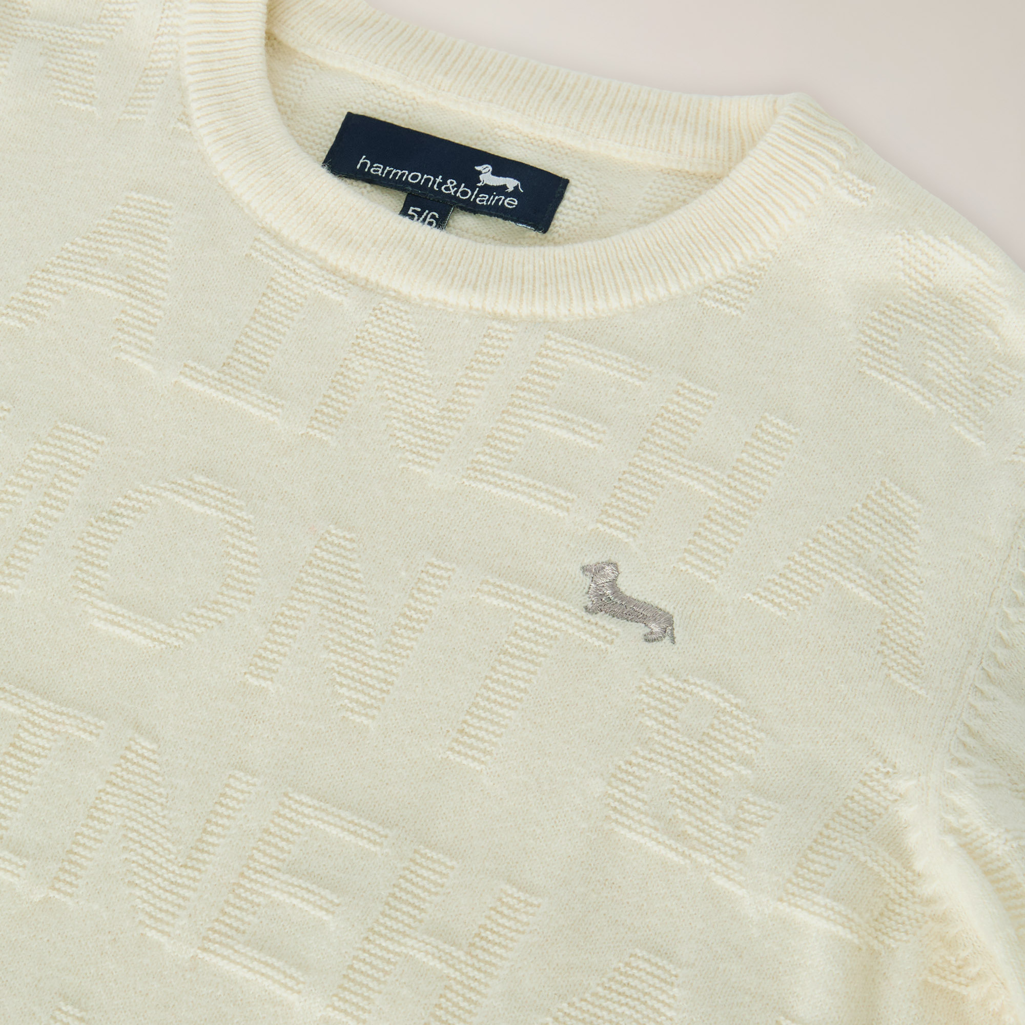 Wool Pullover With Inlay Logo, Ice, large image number 2