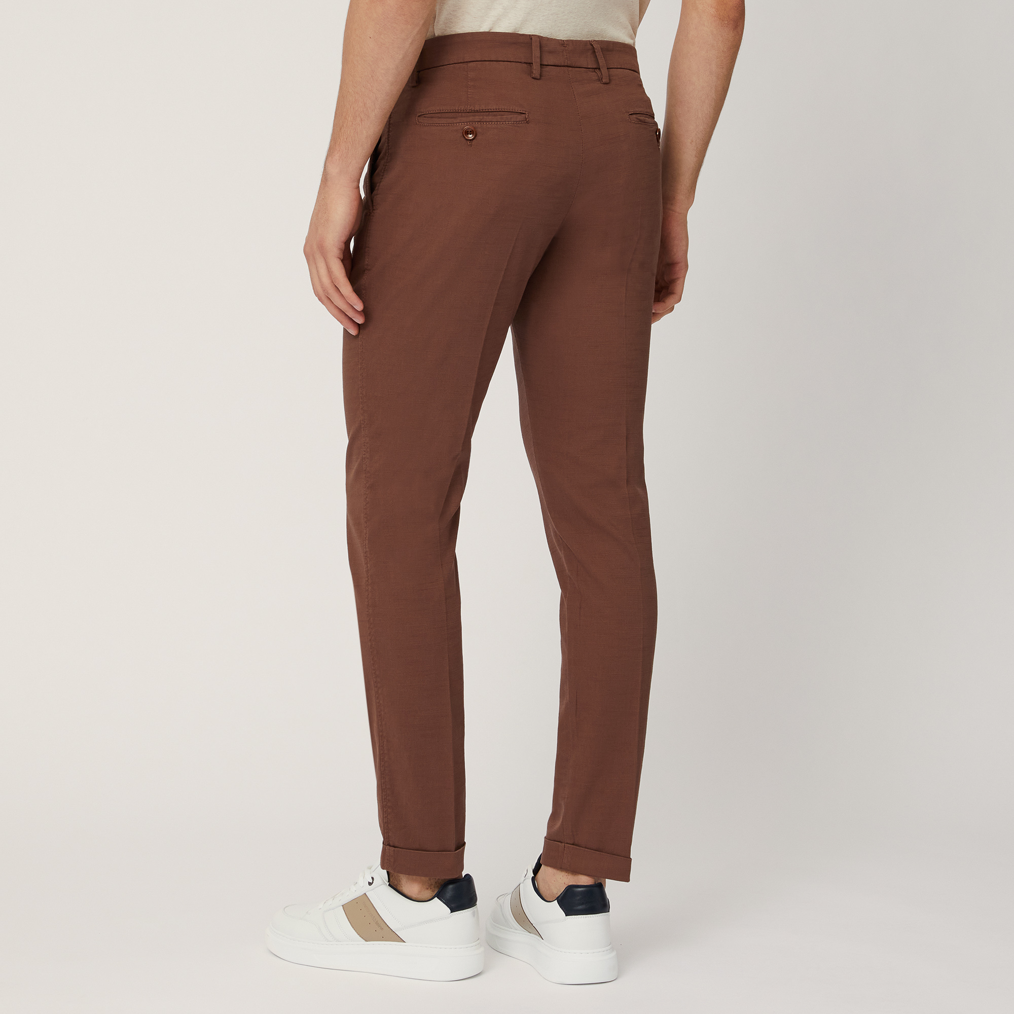 Slim Fit Chino Pants, Brown, large image number 1