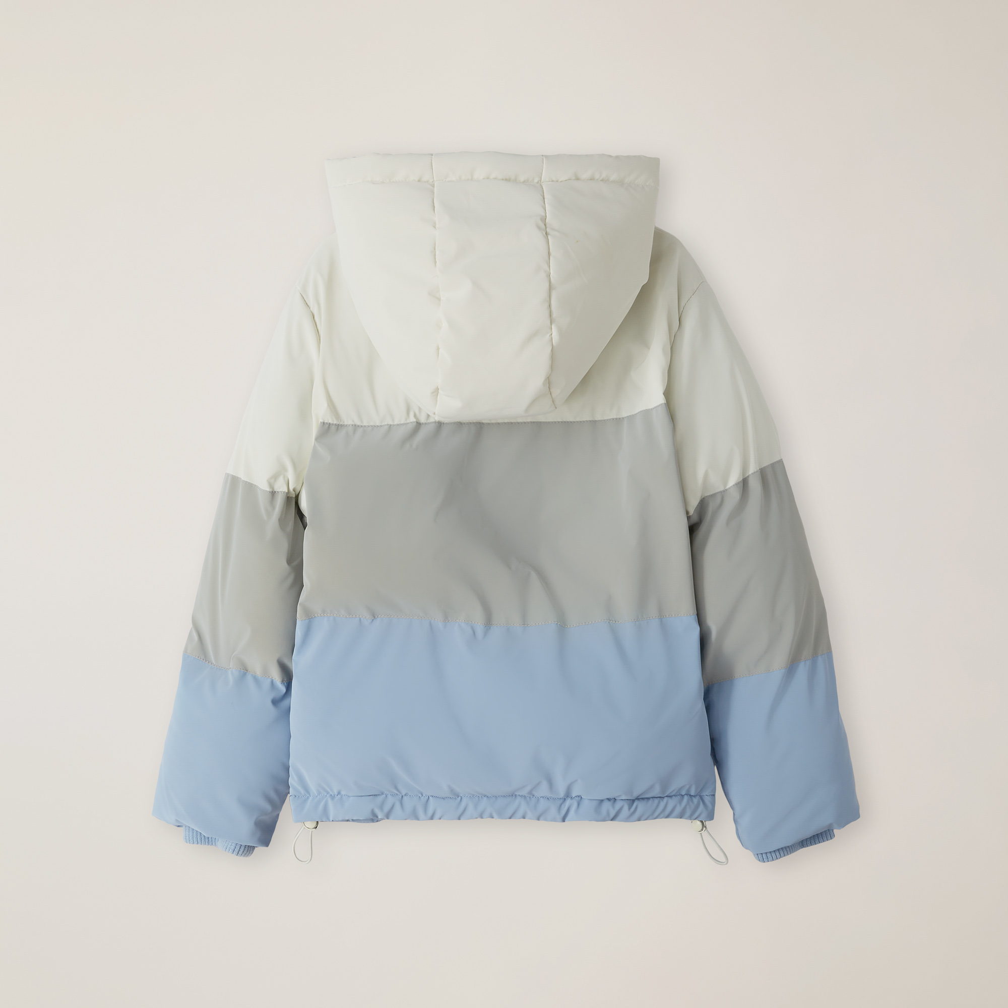 Matte Nylon Jacket With Hood And Patch, Ice, large image number 1