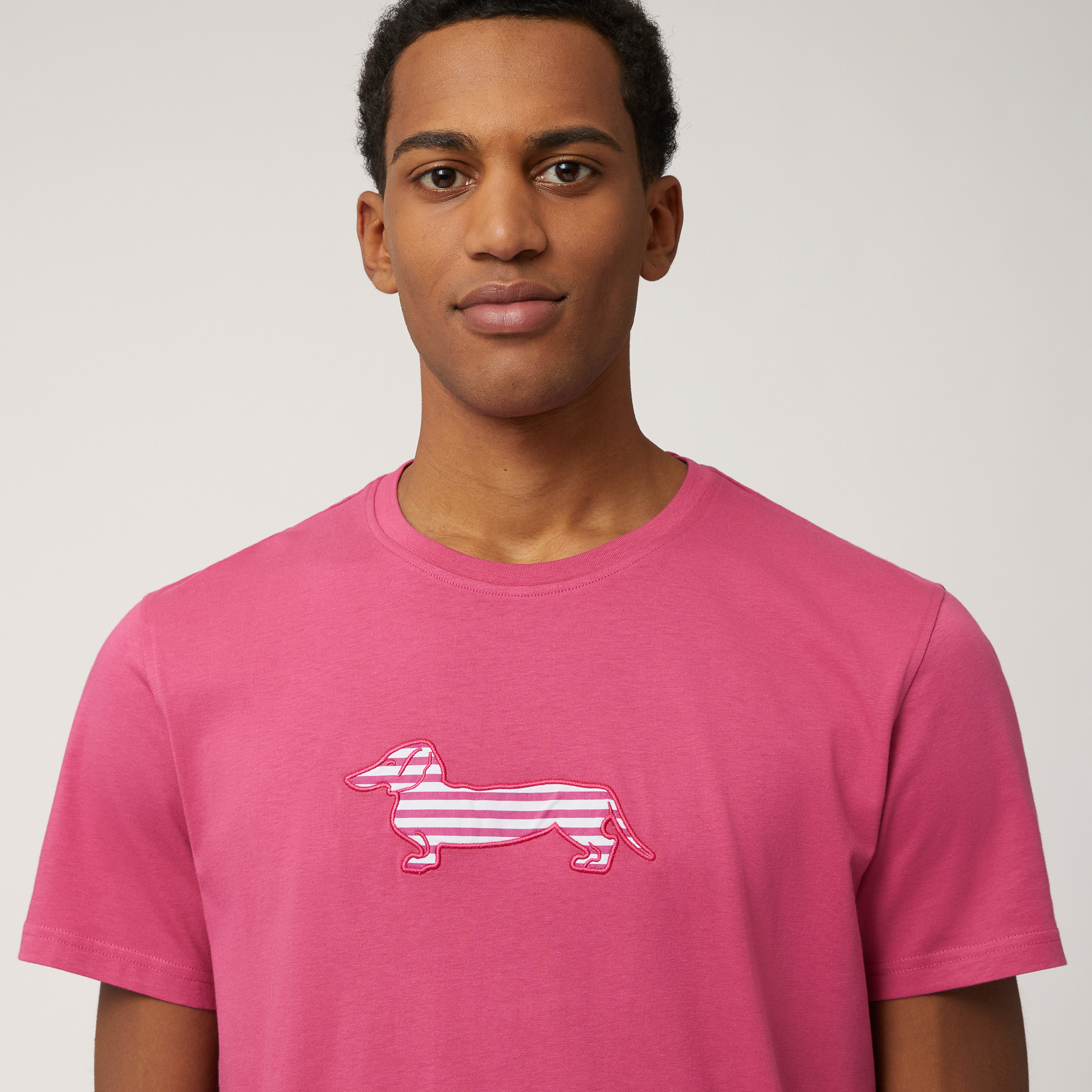 Sorbet T-Shirt with Dachshund, Melange Pink, large image number 2