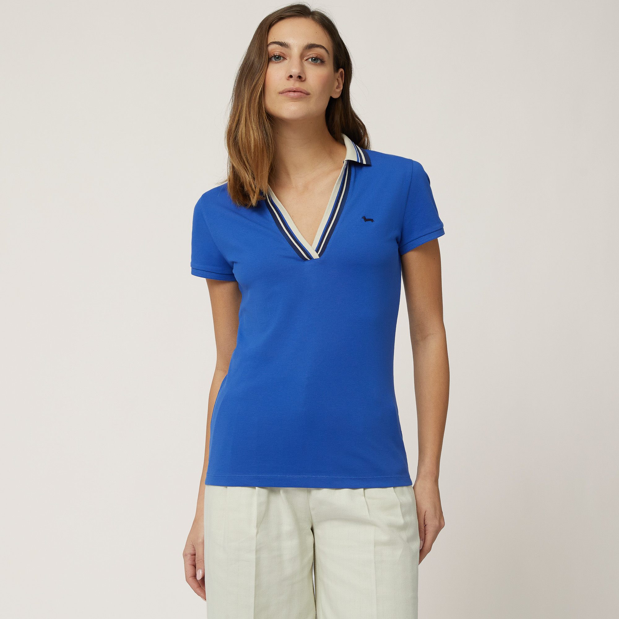 Polo with Striped Details, Light Blue, large image number 0