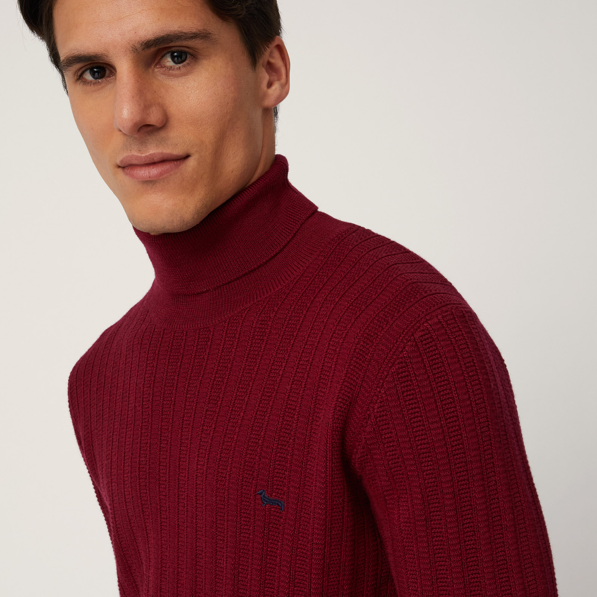 Turtleneck with 3D Workmanship, Red , large image number 2