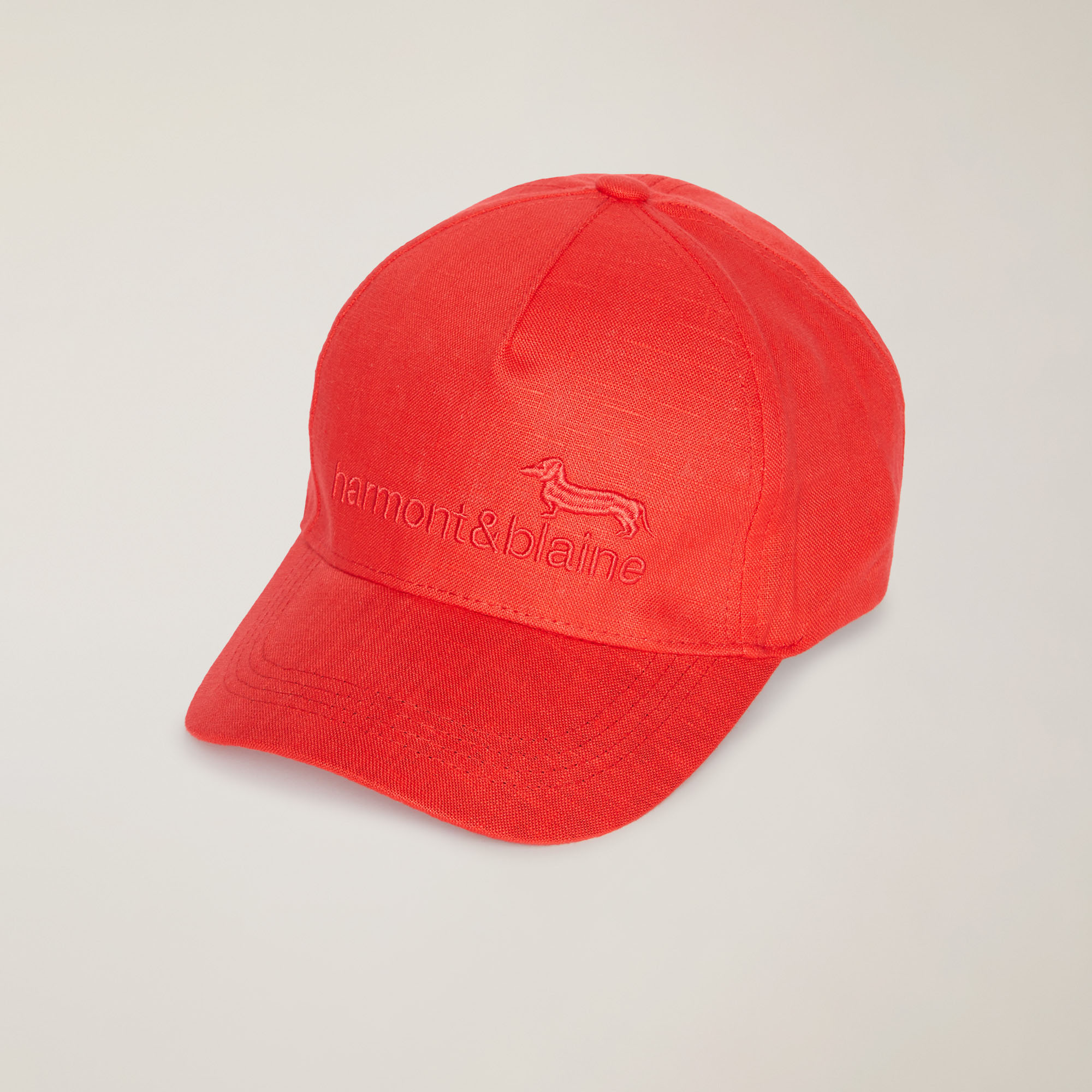 Baseball Cap with Lettering and Dachshund, Light Red, large image number 0