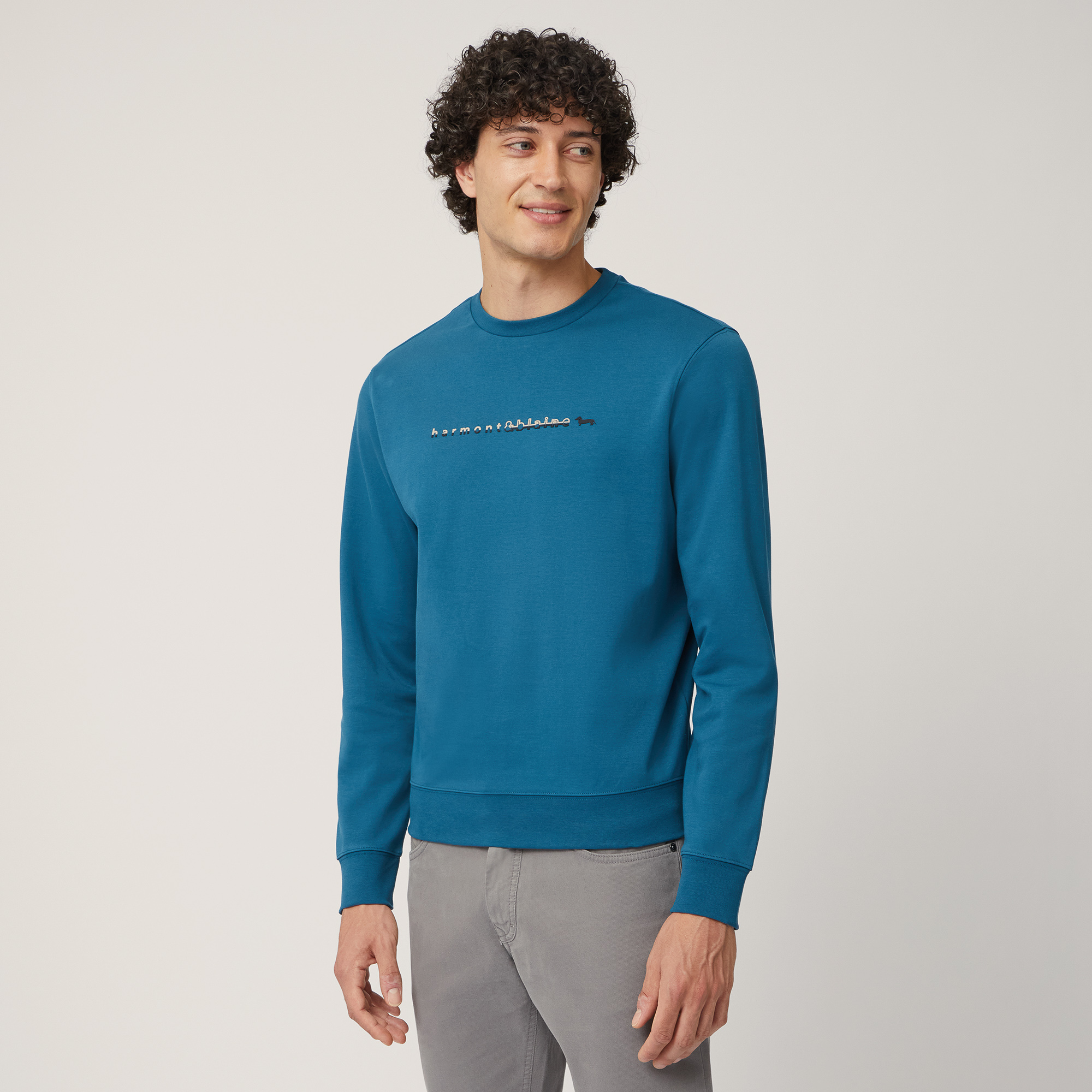 Sweatshirt With Two-Tone Print