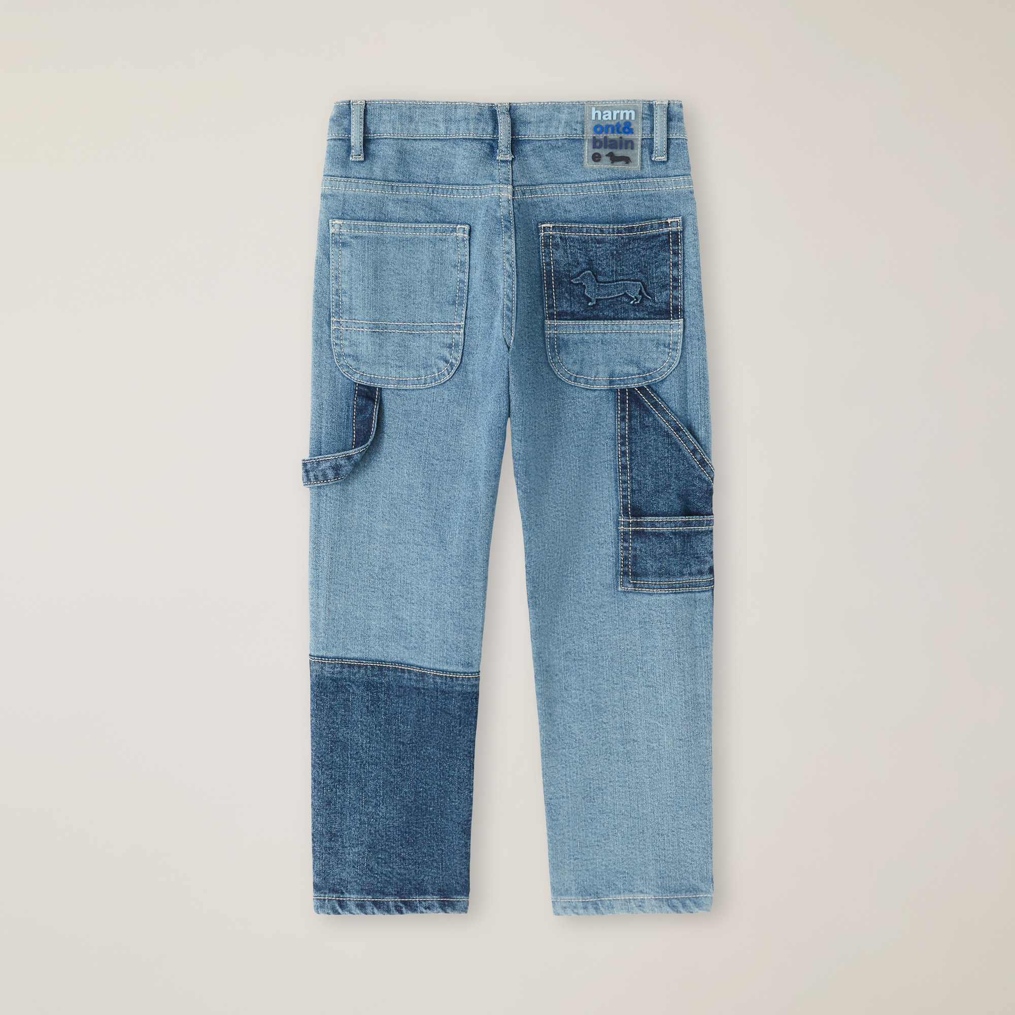 Unisex Two-Tone Jeans