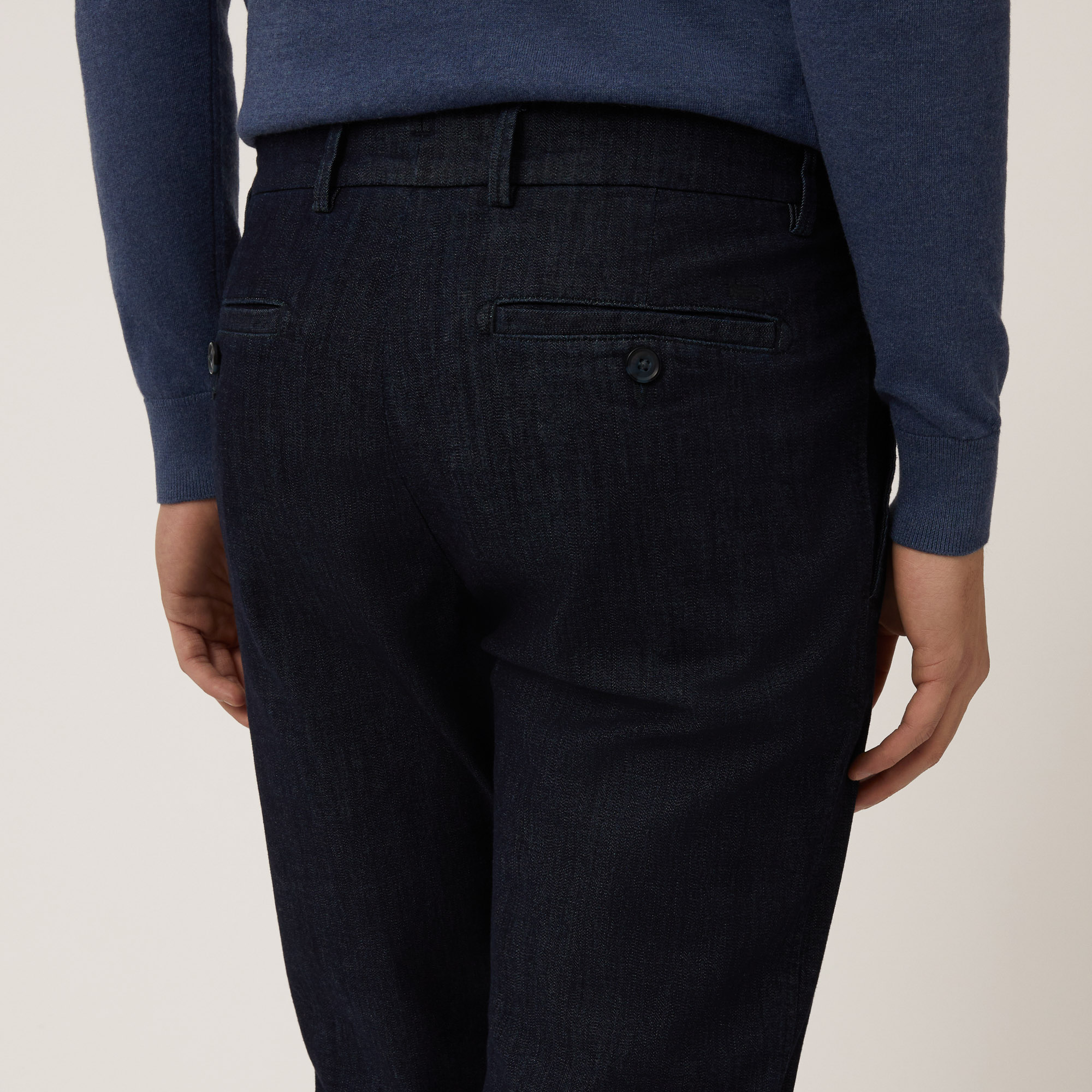 Narrow Chino Pants, Denim Blue, large image number 2