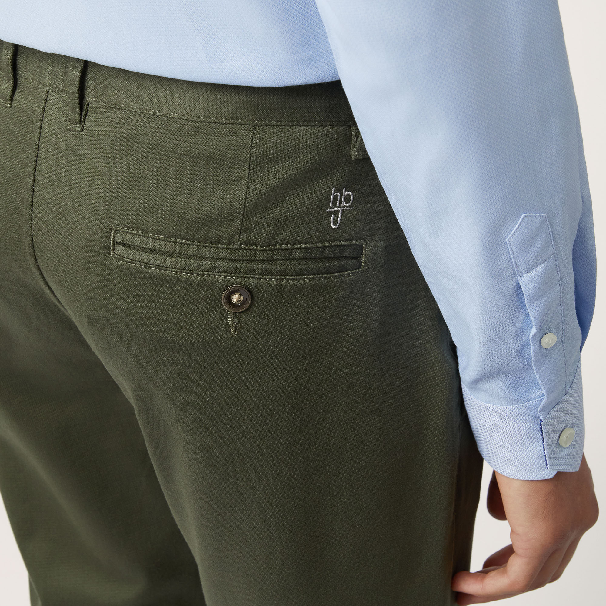 Pantaloni Stretch Narrow Fit, Verde, large image number 2