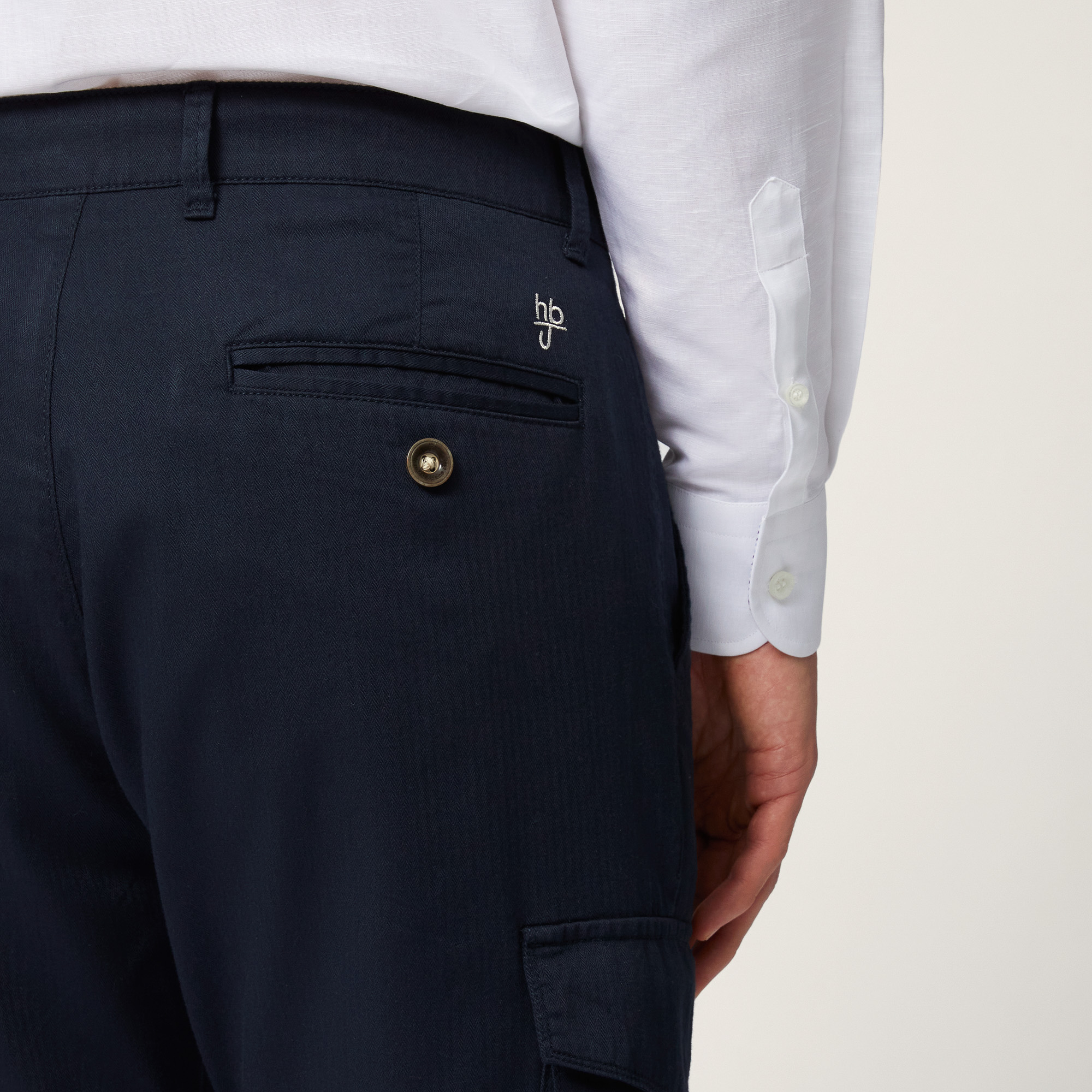 Chino Pants With Cargo Pockets, Dark Blue, large image number 2