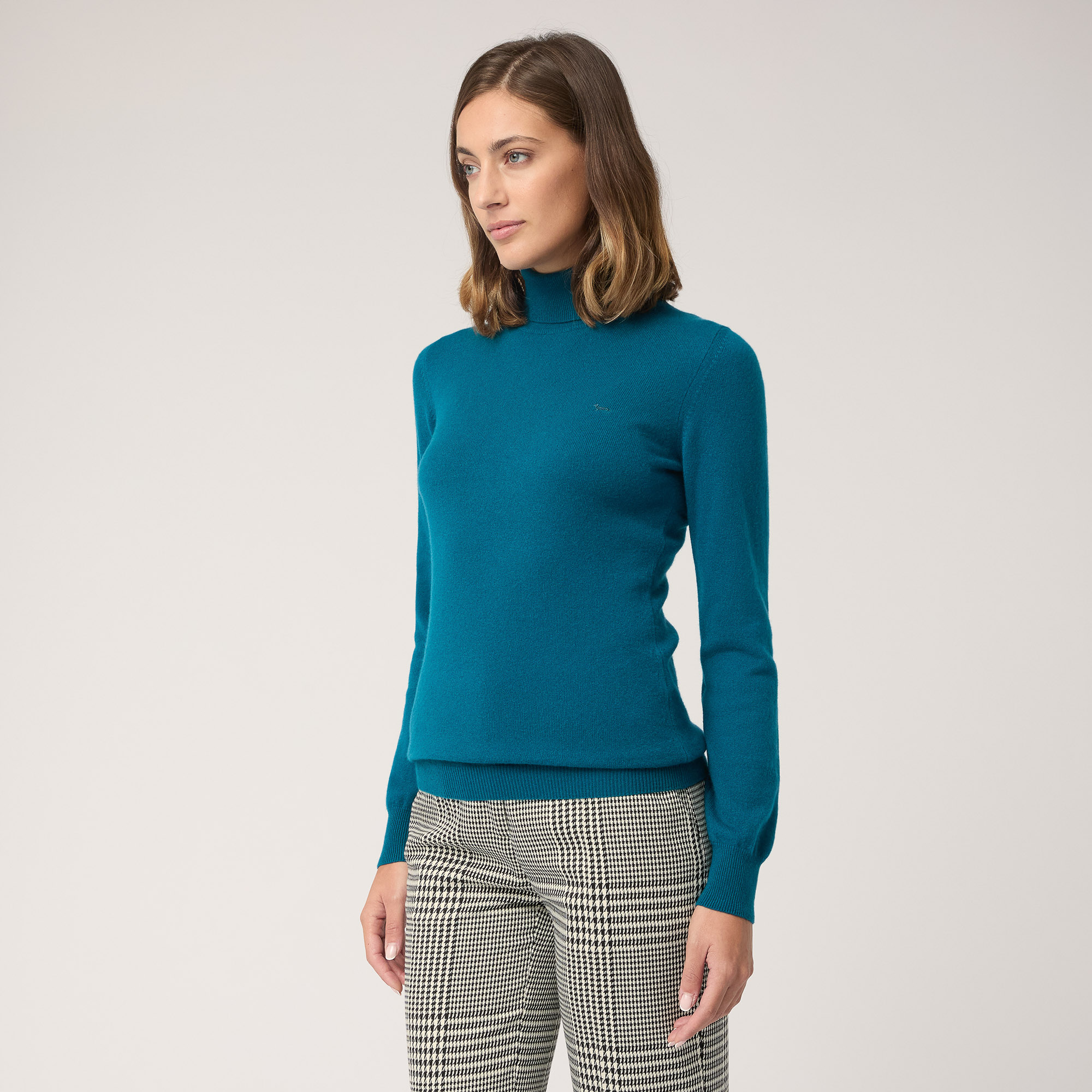 Cashmere Turtleneck Sweater, Blue, large image number 0