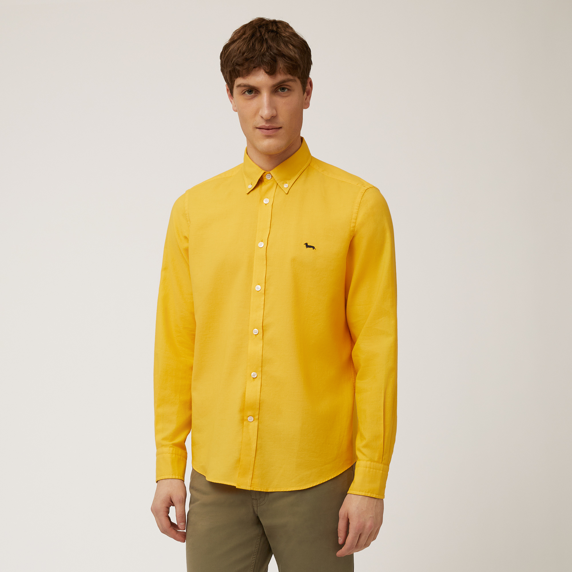 Pure Cotton Shirt, Canary Yellow, large image number 0