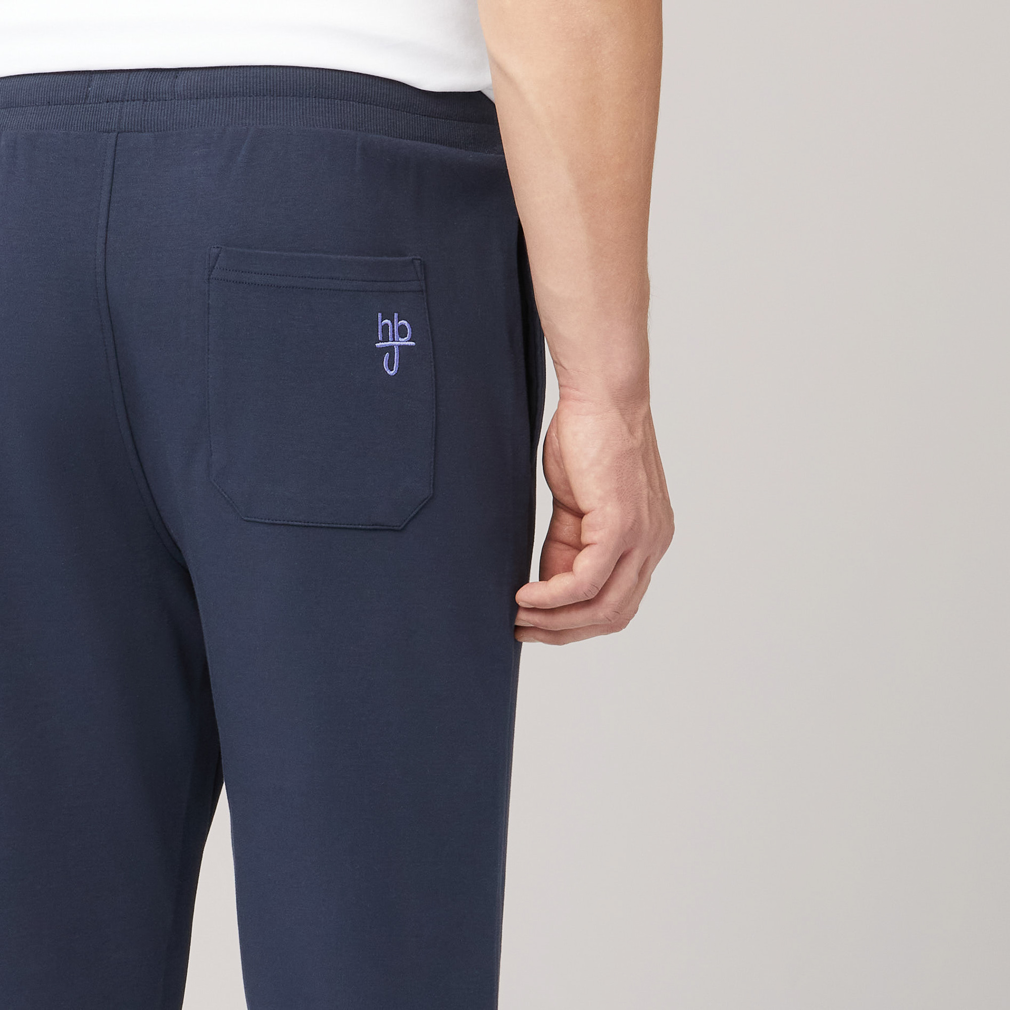 Cotton Fleece Pants, Dark Blue, large image number 2