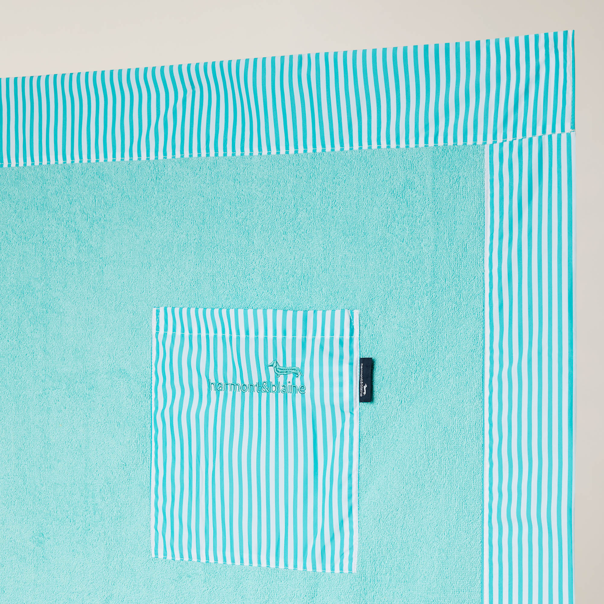 Sorbet Beach Towel with Pocket, Turquoise, large image number 2