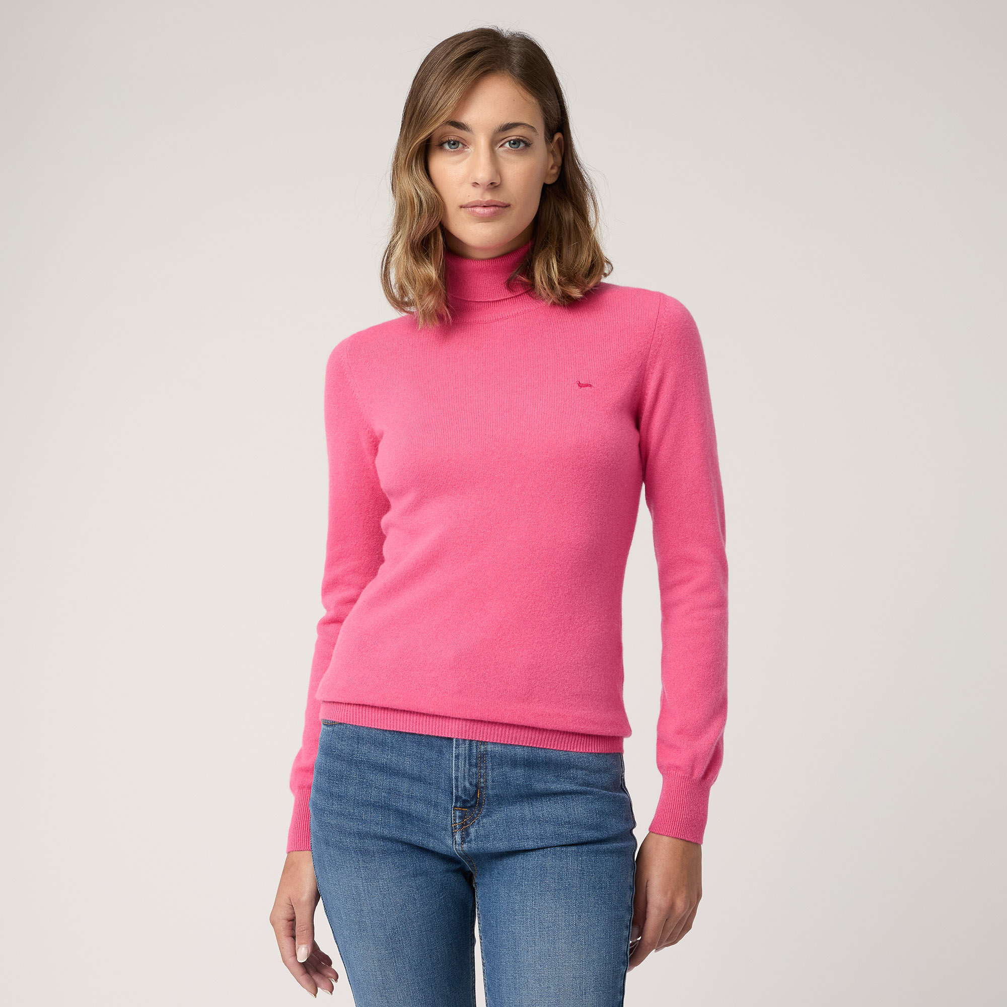 Cashmere Turtleneck Sweater, Pink, large image number 0