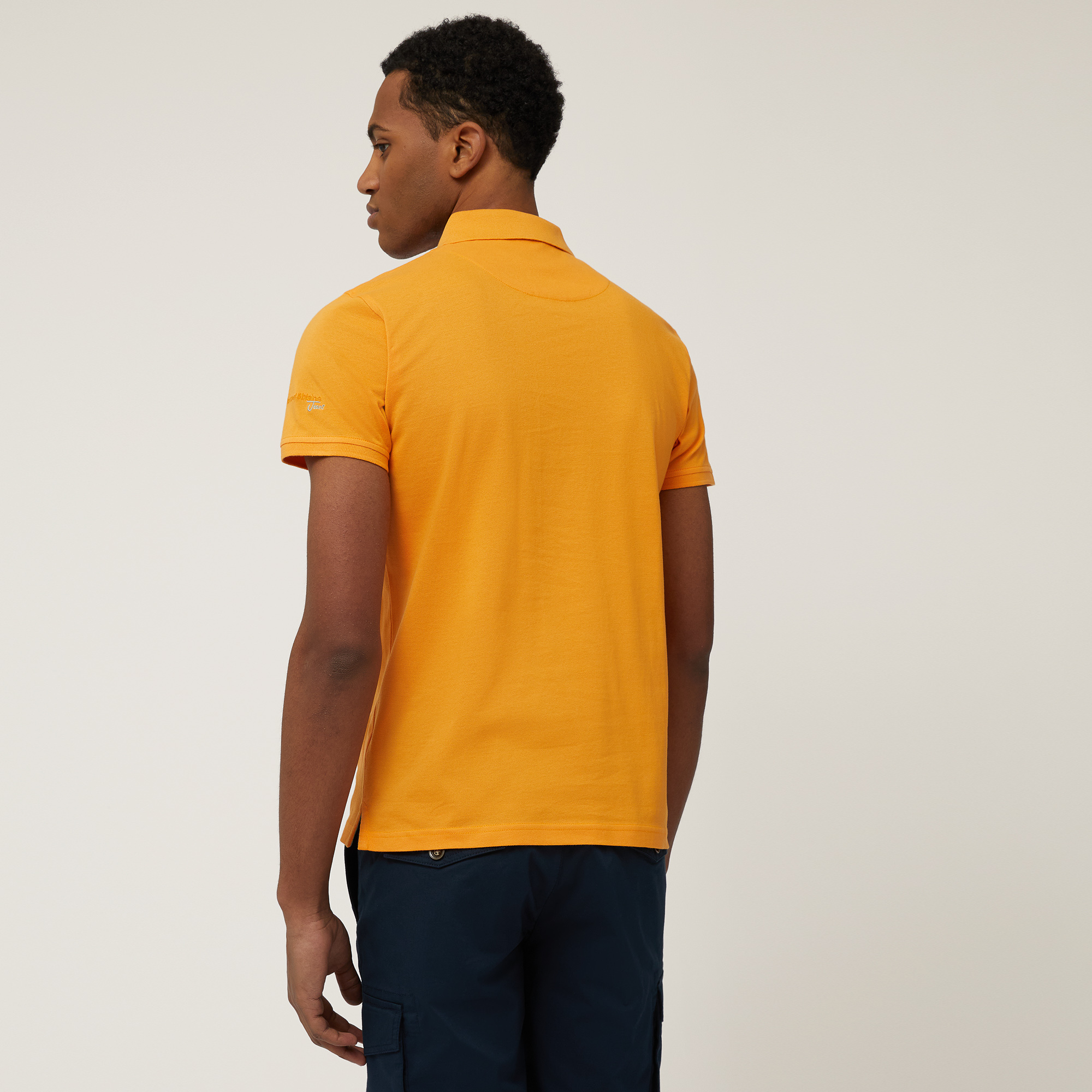 Narrow-Fit Cotton Polo, Orange, large image number 1