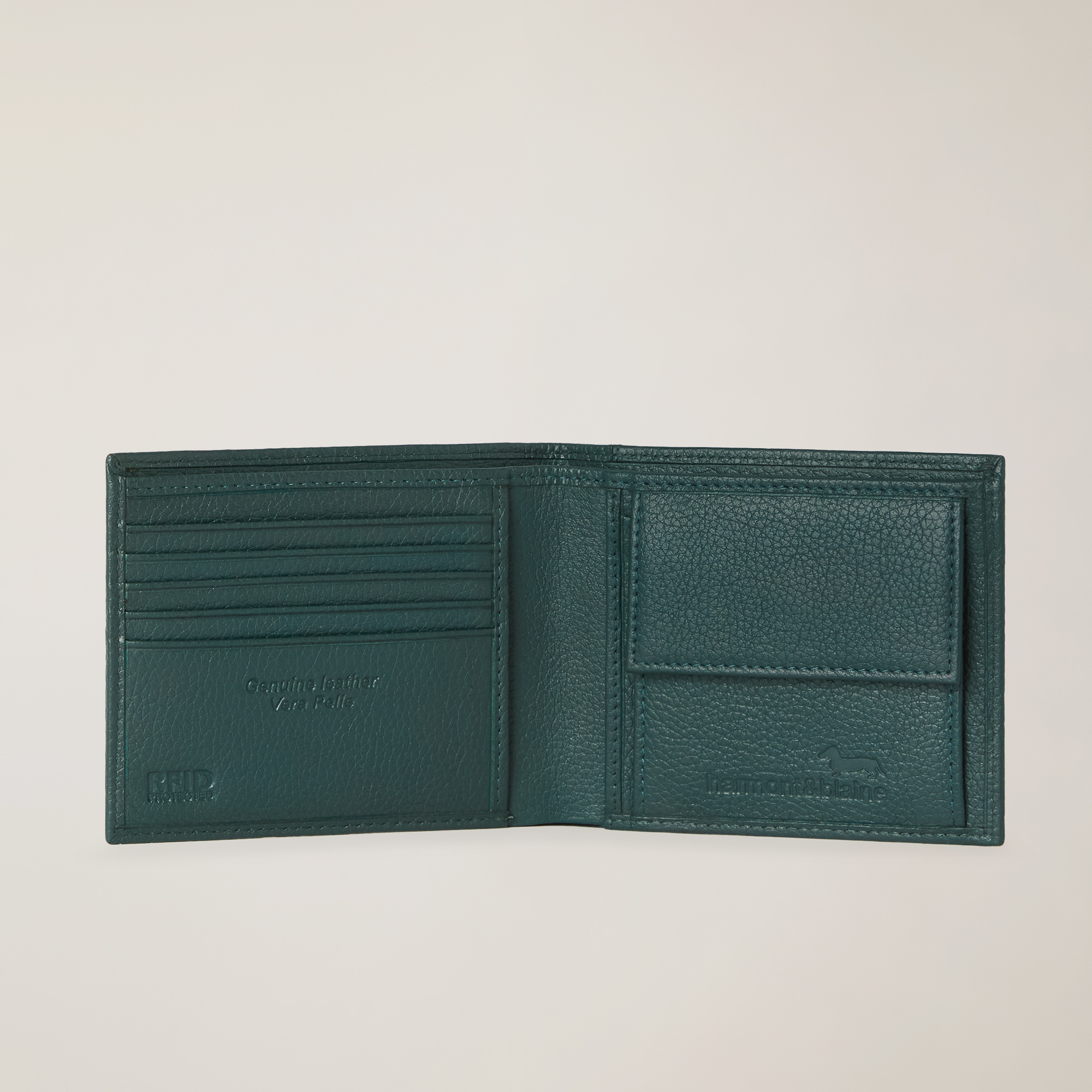 Bifold Wallet with Logo, Green, large image number 2