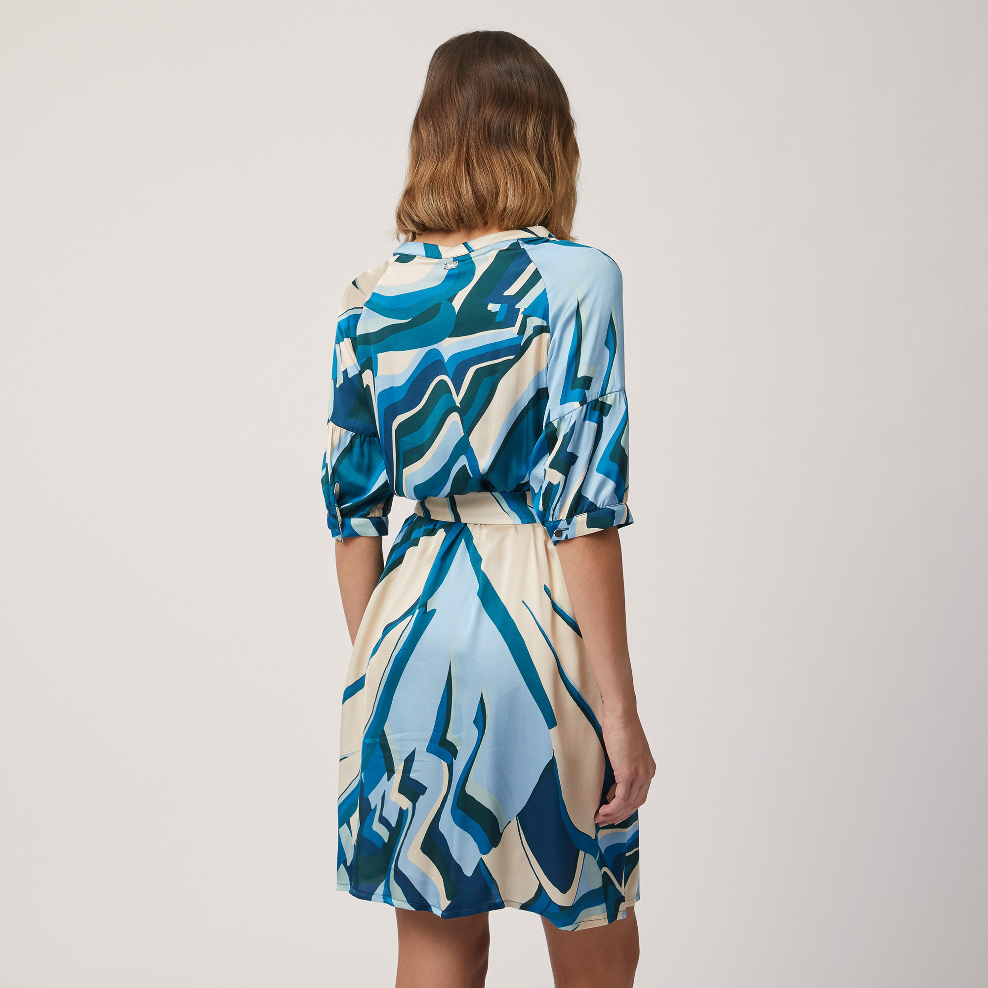 Short Dress with Print, Rope, large image number 1