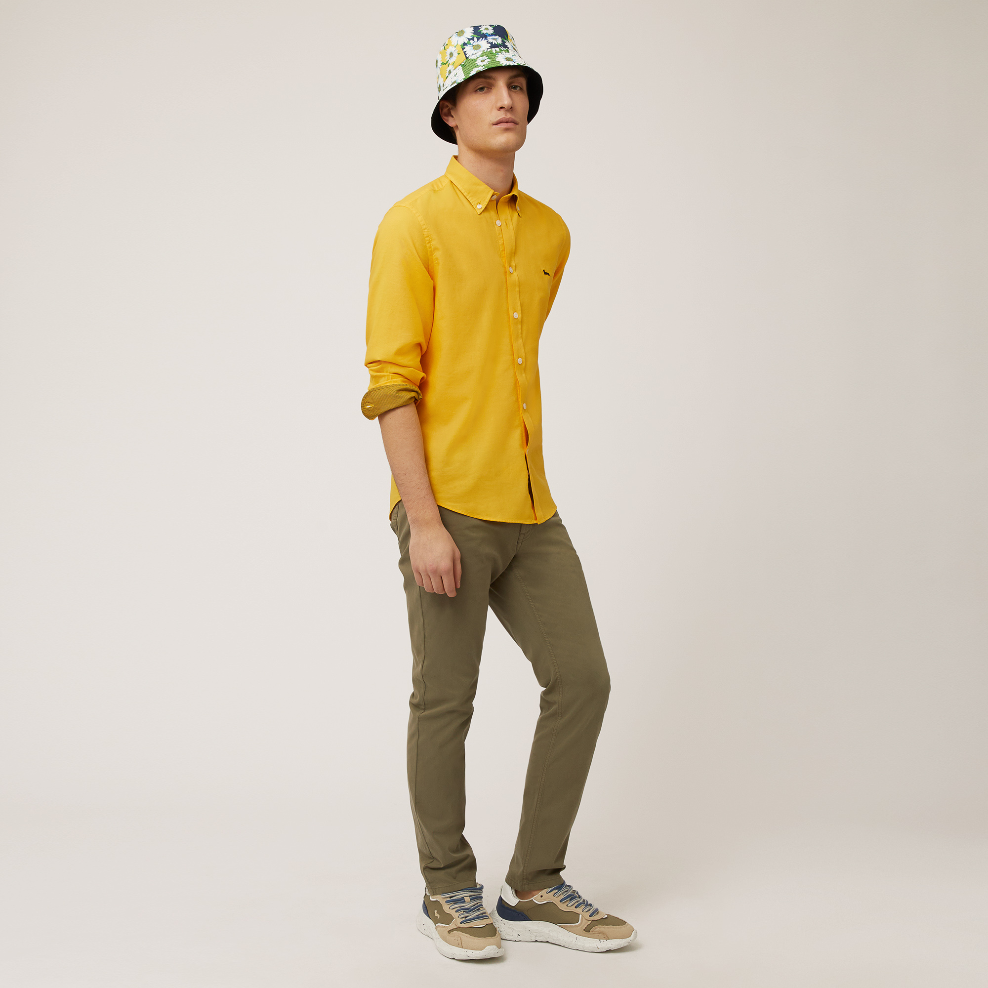 Pure Cotton Shirt, Canary Yellow, large image number 3