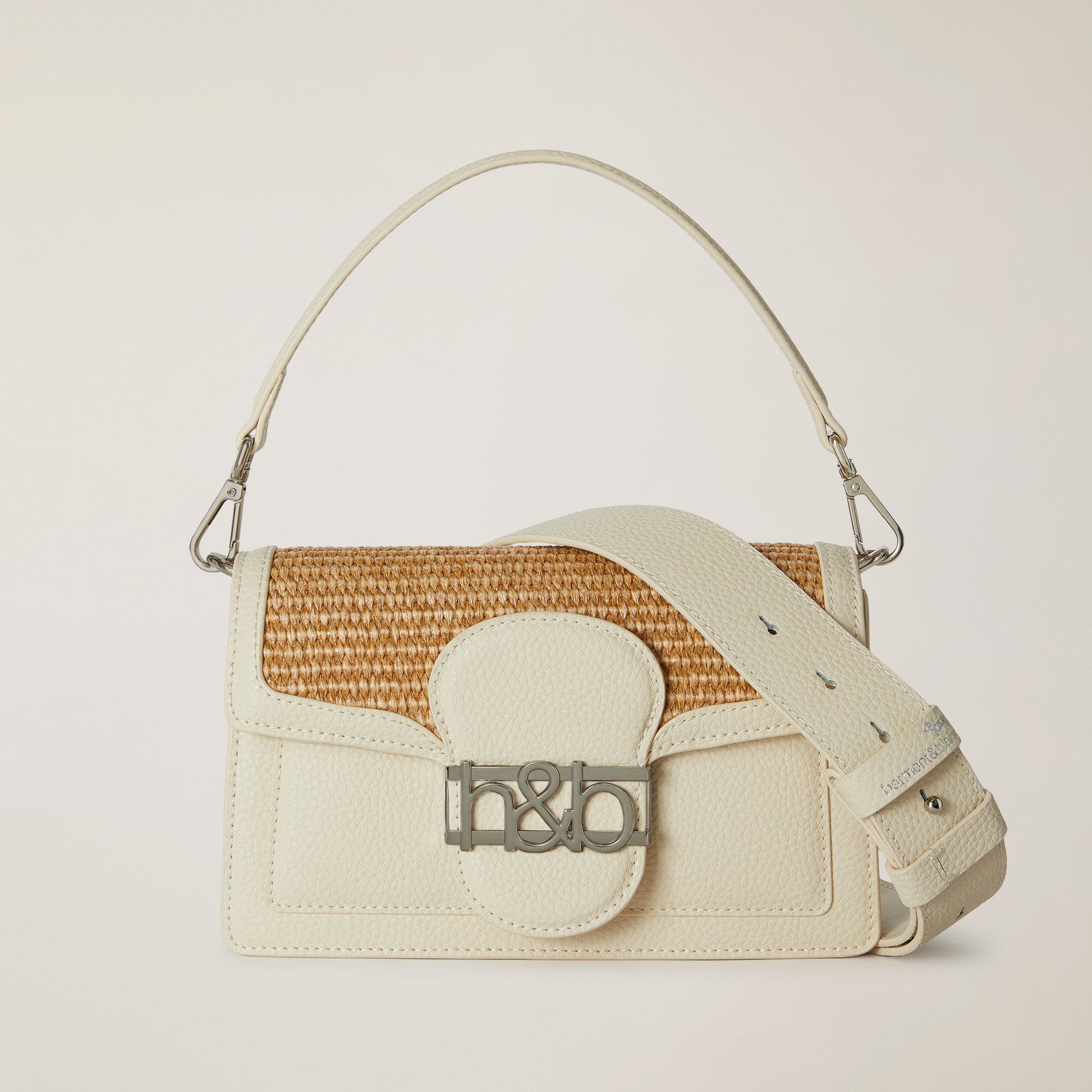 Borsa Piccola Con Patta Ely, Bianco, large image number 0