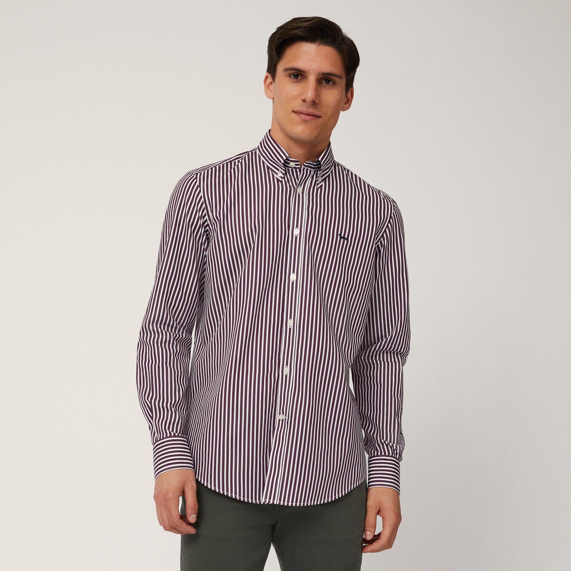 Vertical Stripe Shirt, Red, large image number 0