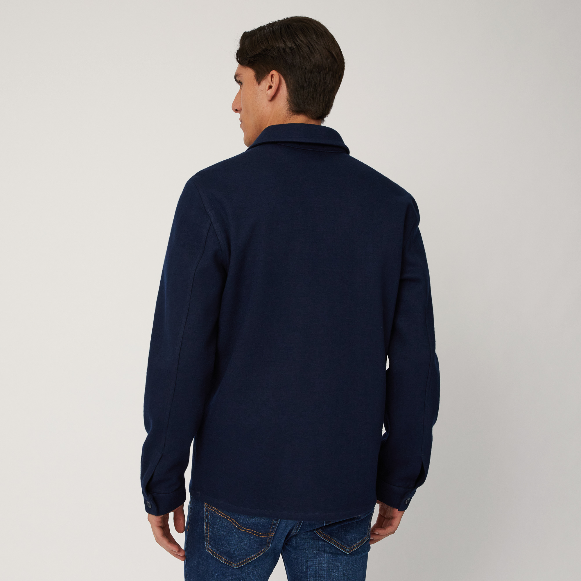 Wool-Blend Overshirt, Blue , large image number 1