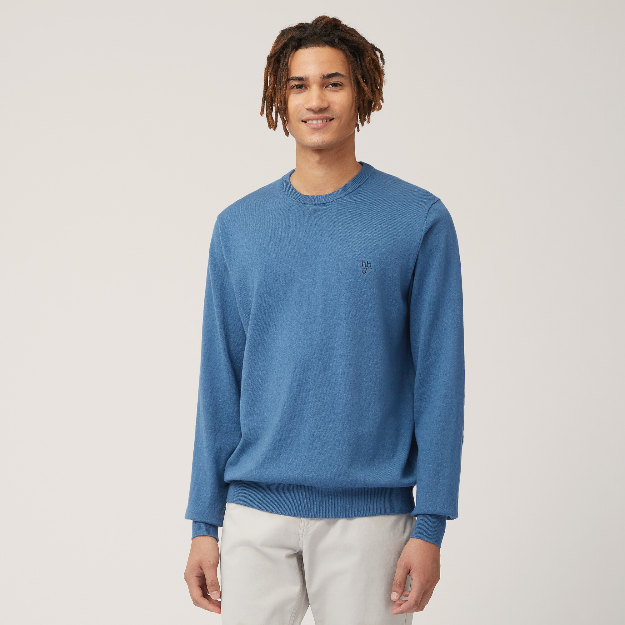 Maglia In Cotone E Cashmere, Blu, large image number 0