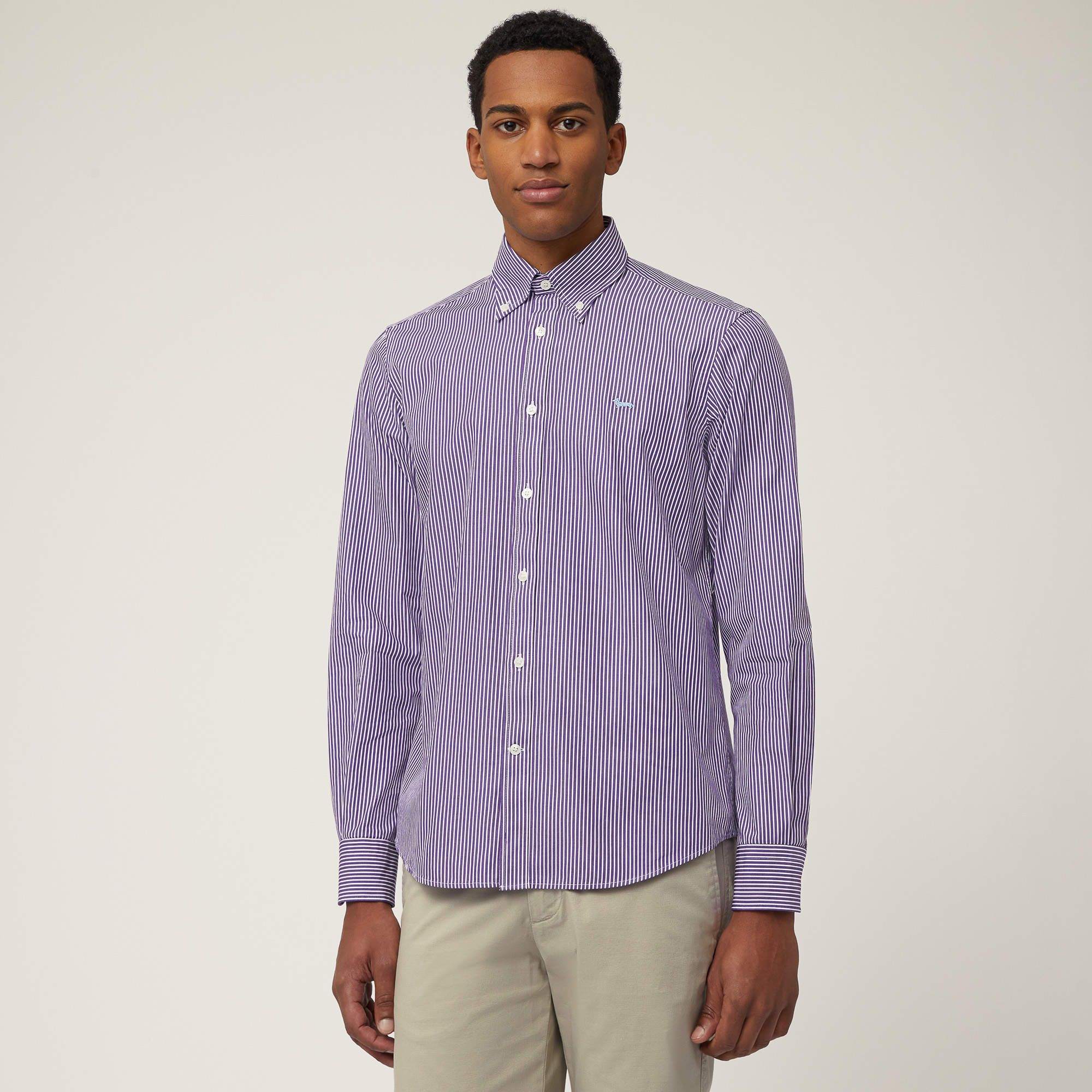 Camicia In Cotone , Viola, large image number 0