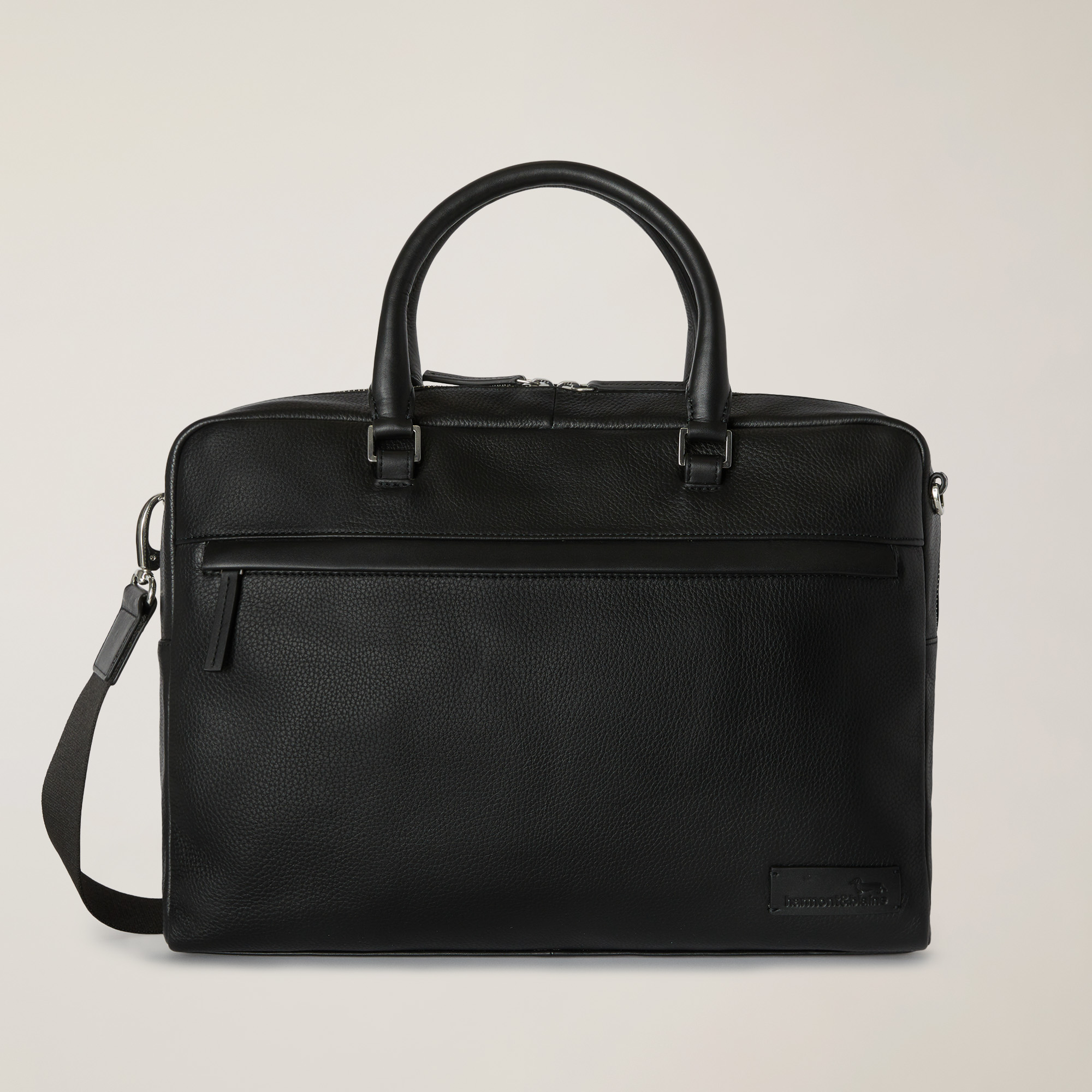 Borsa Porta PC In Pelle Blaine, Nero, large image number 0