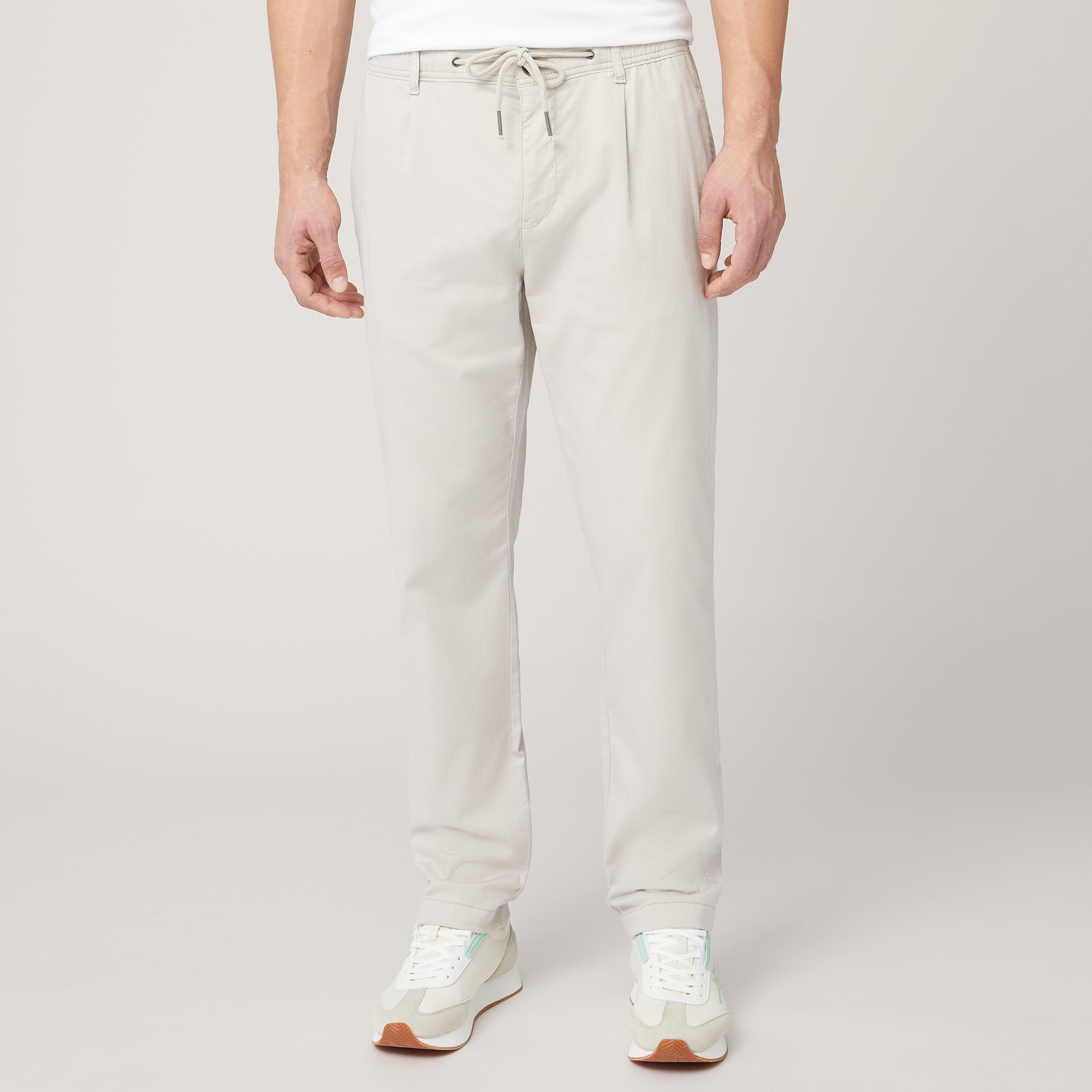 Pantaloni Chino Con Coulisse, Sabbia, large image number 0