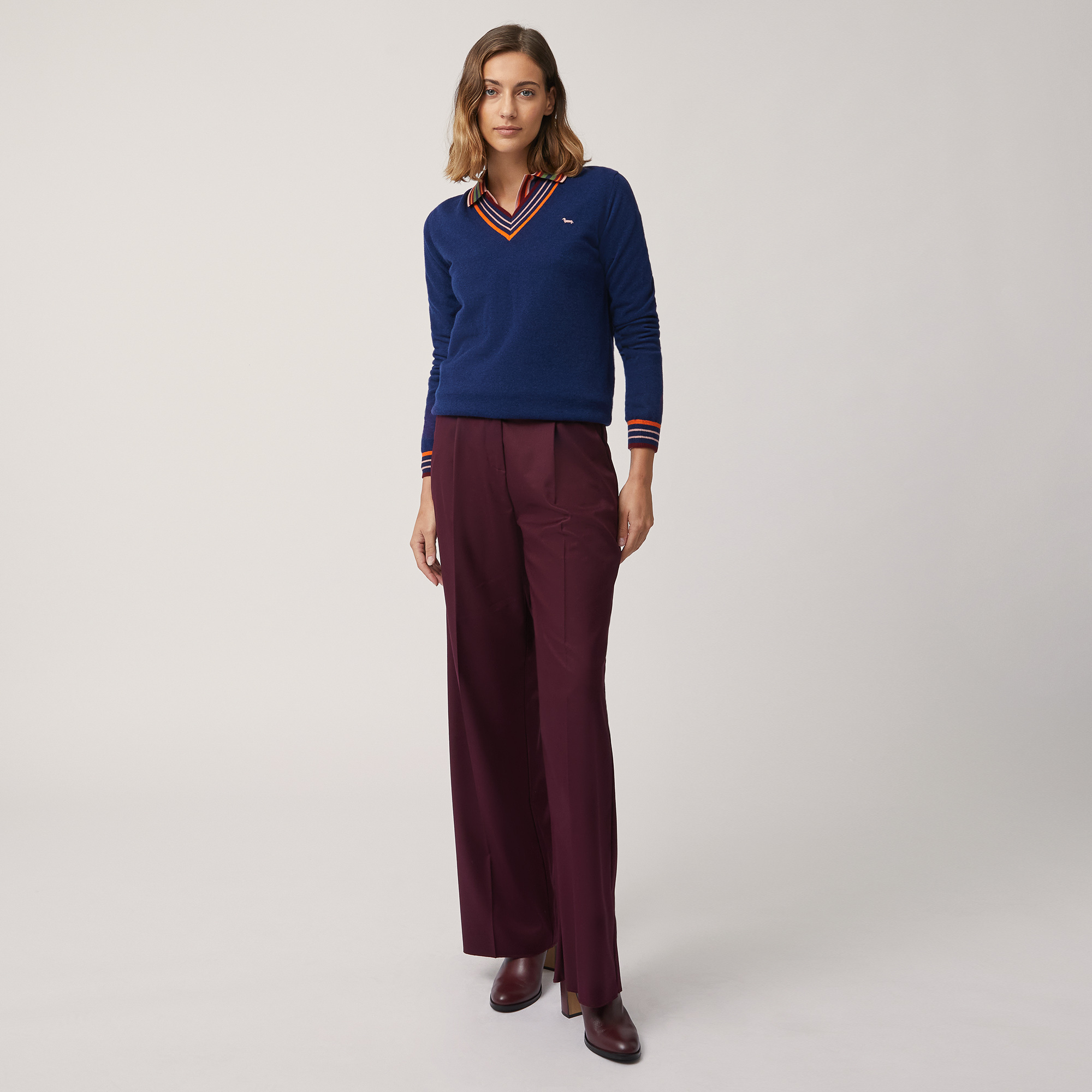 Pullover with Striped Details, Blue, large image number 3