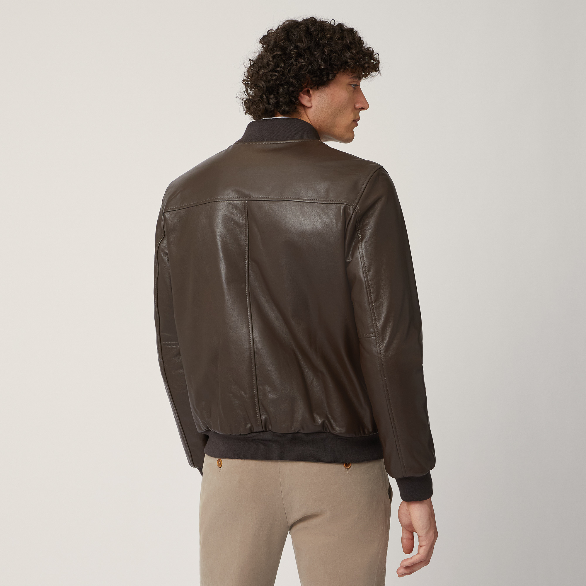 Reversible Nappa Leather Bomber Jacket