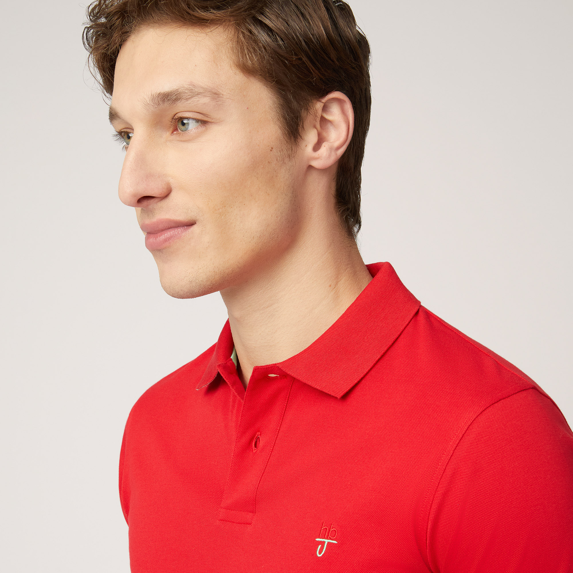 Narrow-Fit Cotton Polo, Red, large image number 2